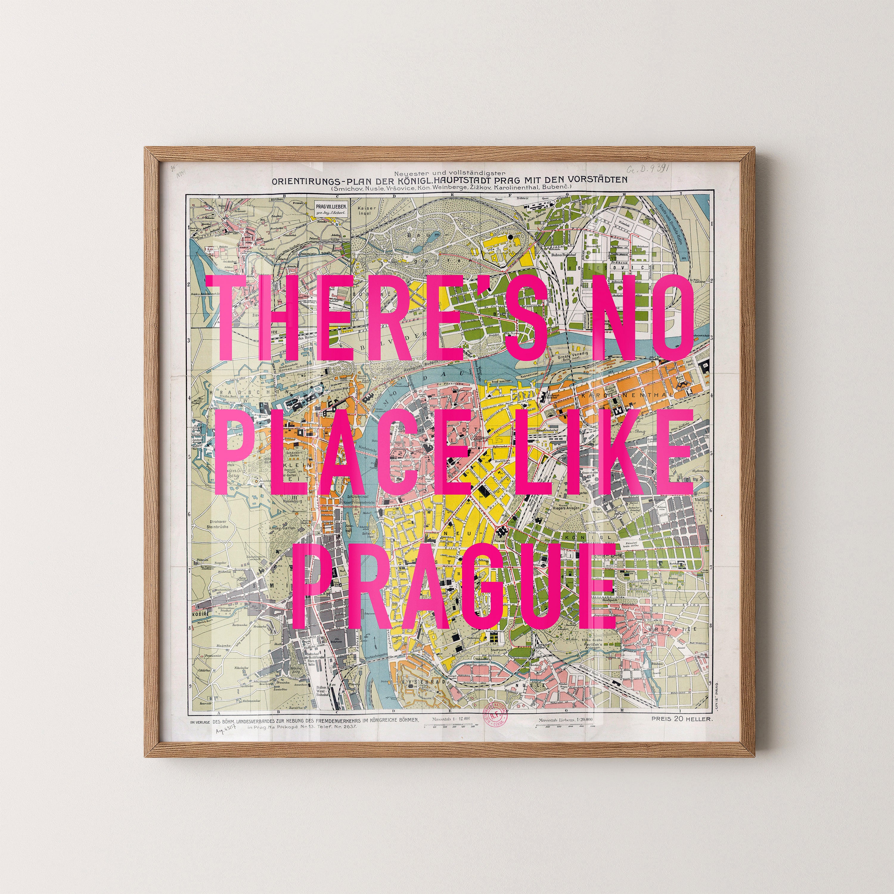Prague Pop Art Map Print (square)