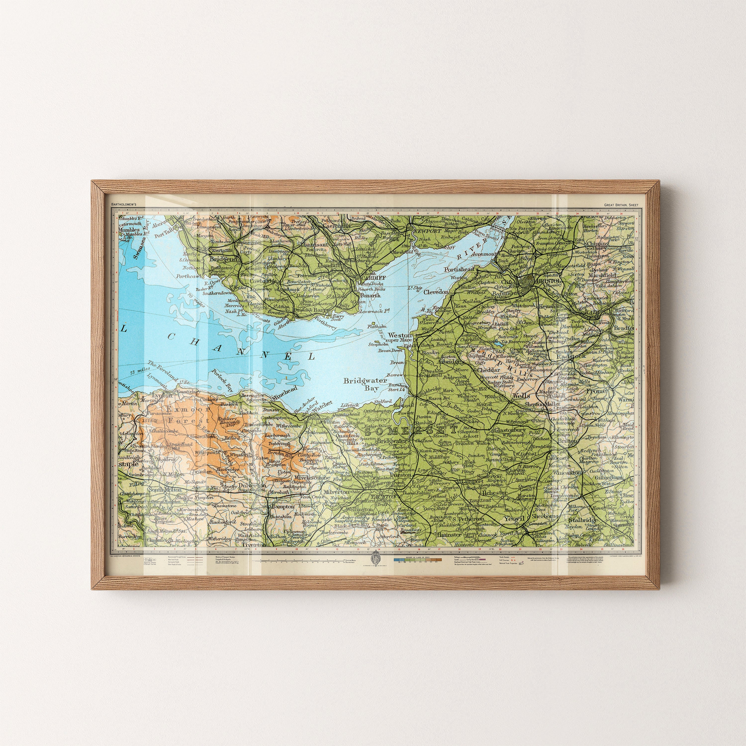 Somerset Pop Art Map Print (landscape)
