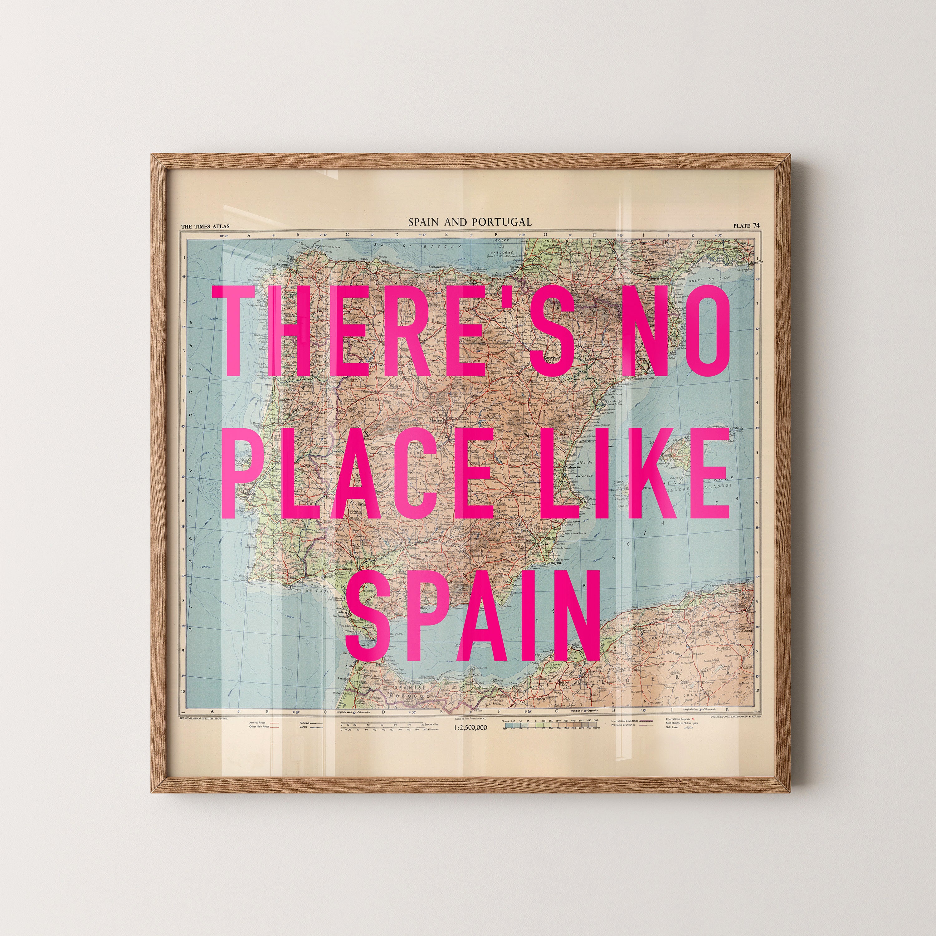 Spain Pop Art Map Print (square)