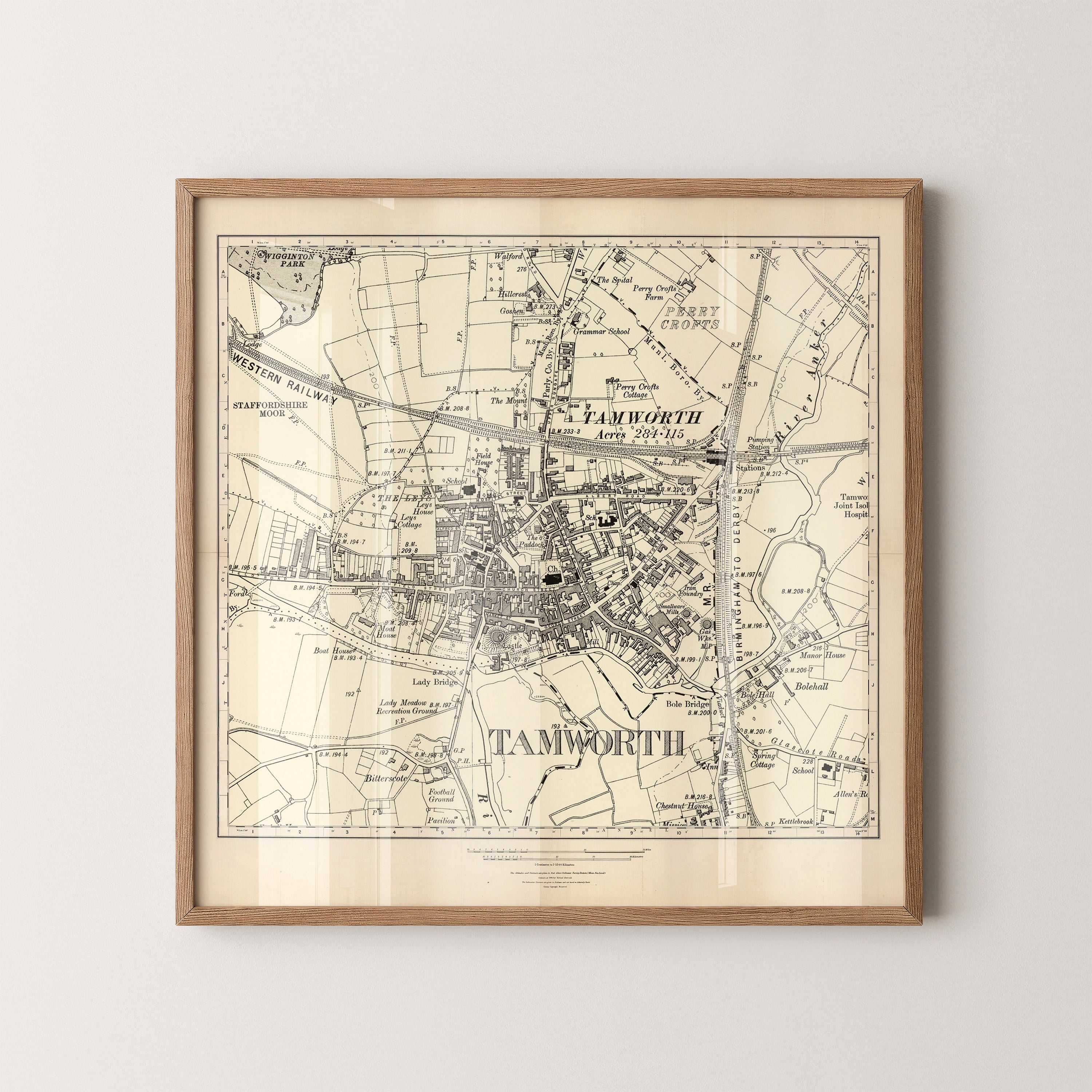 Tamworth Pop Art Map Print (square)