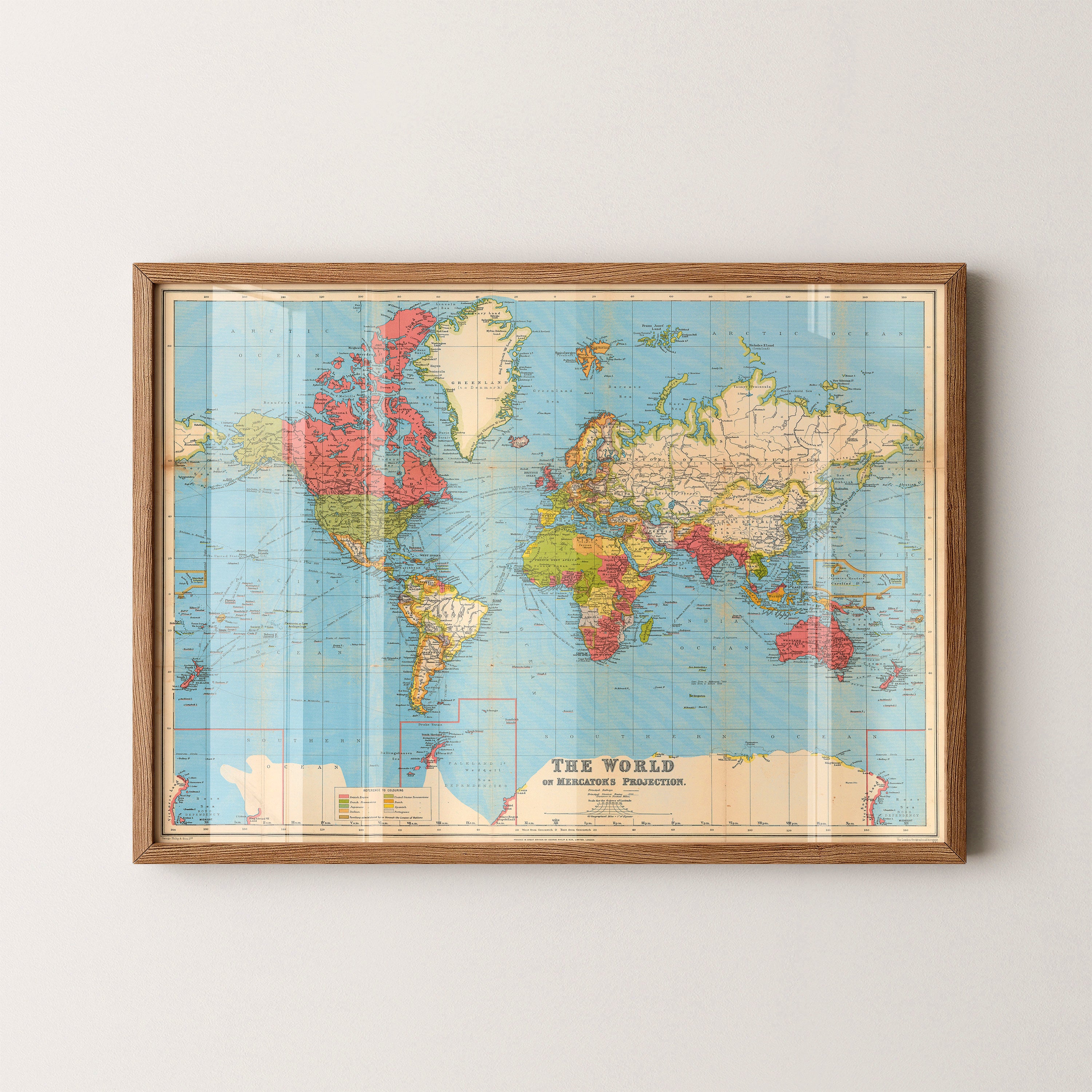 World Pop Art Map Print (landscape)