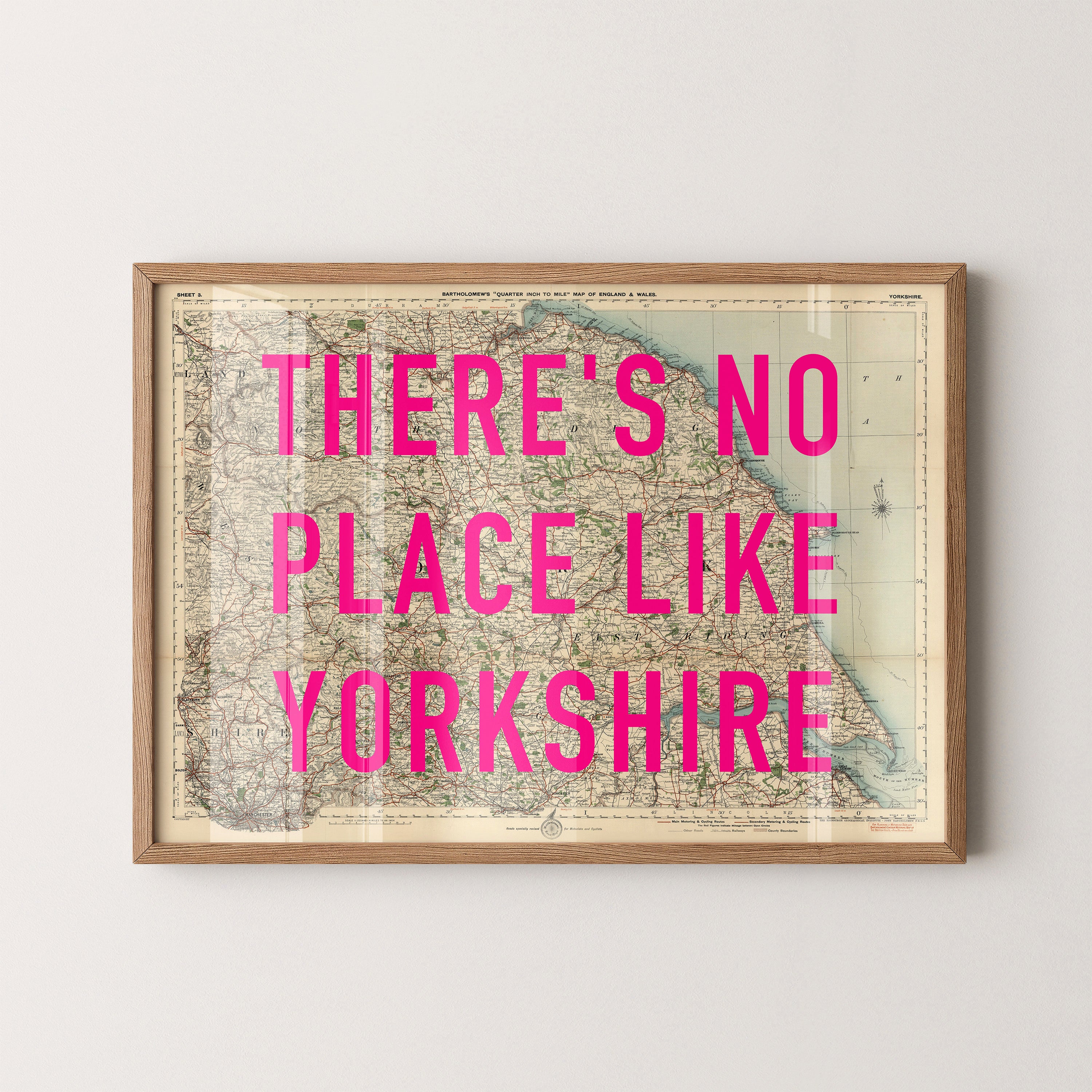 Yorkshire Pop Art Map Print (landscape)