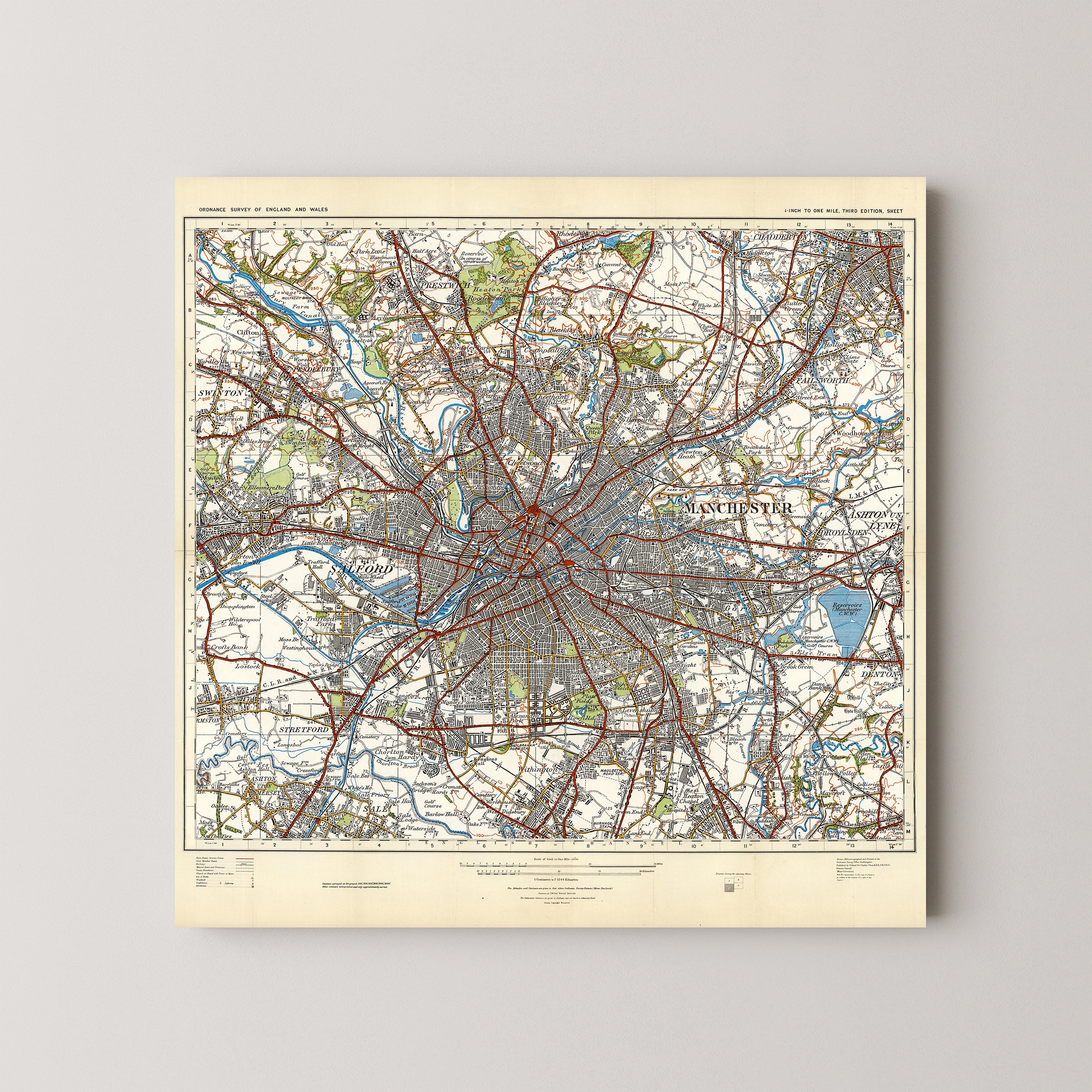 Manchester Pop Art Map Print (square)