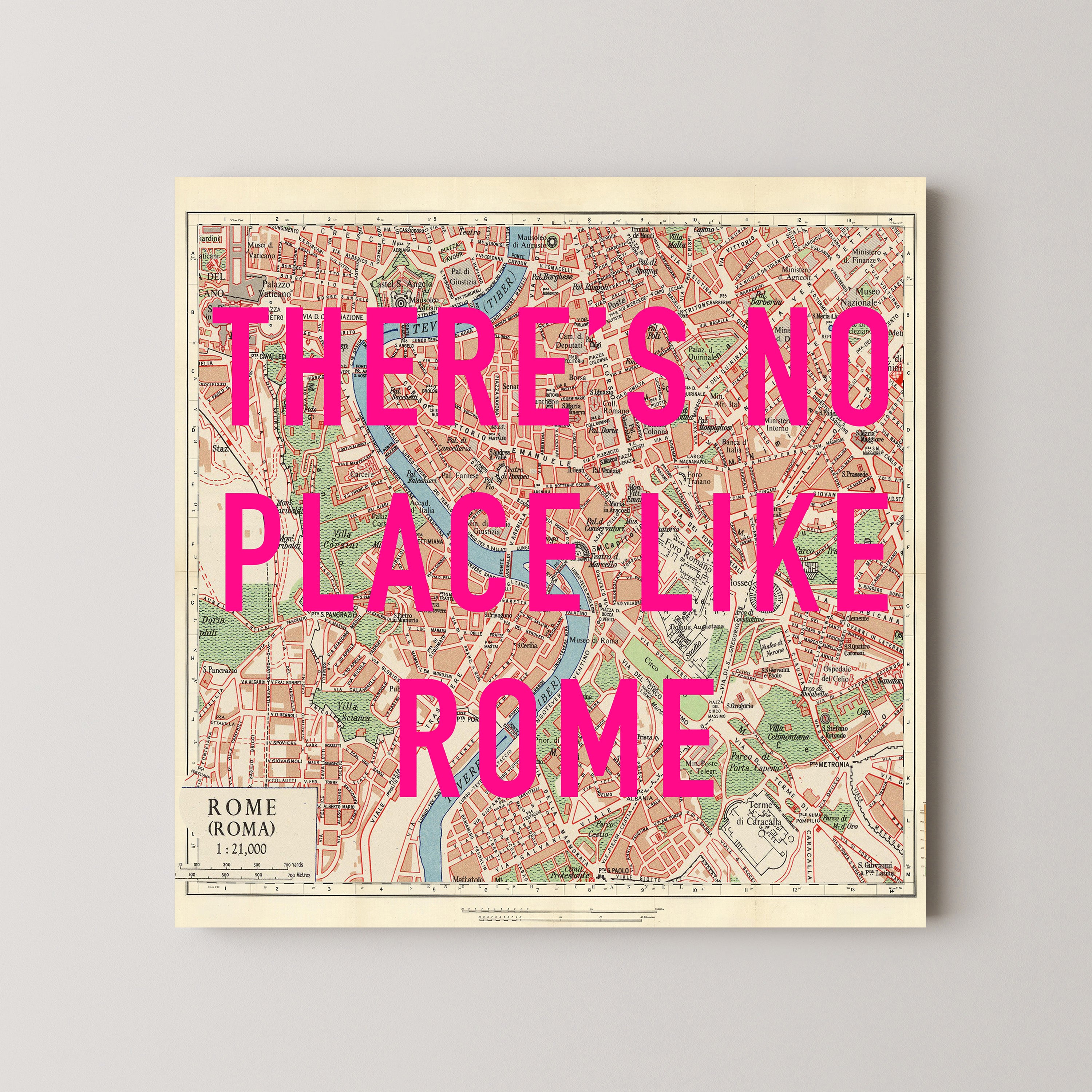 Rome Pop Art Map Print (square)