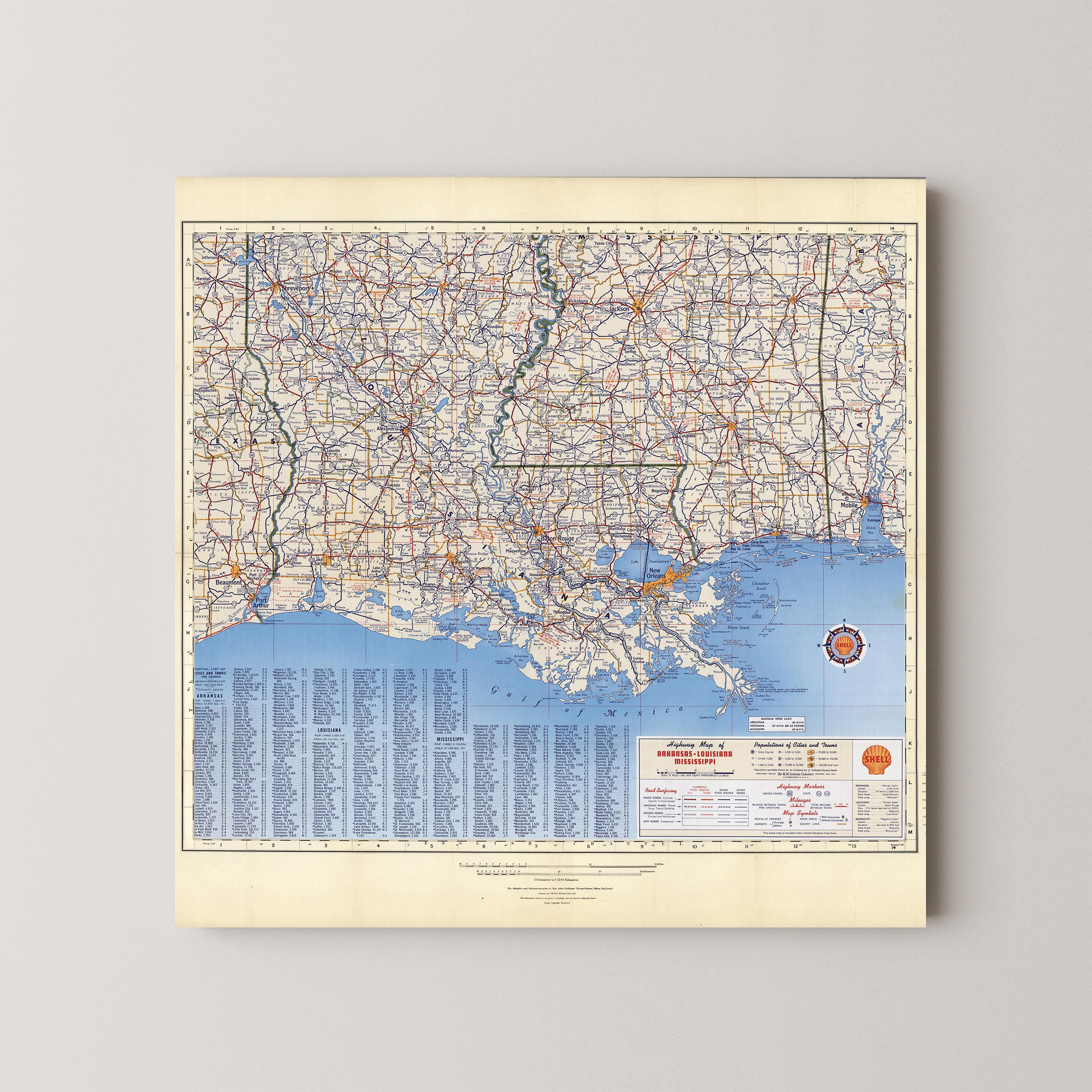 New Orleans Pop Art Map Print (square)
