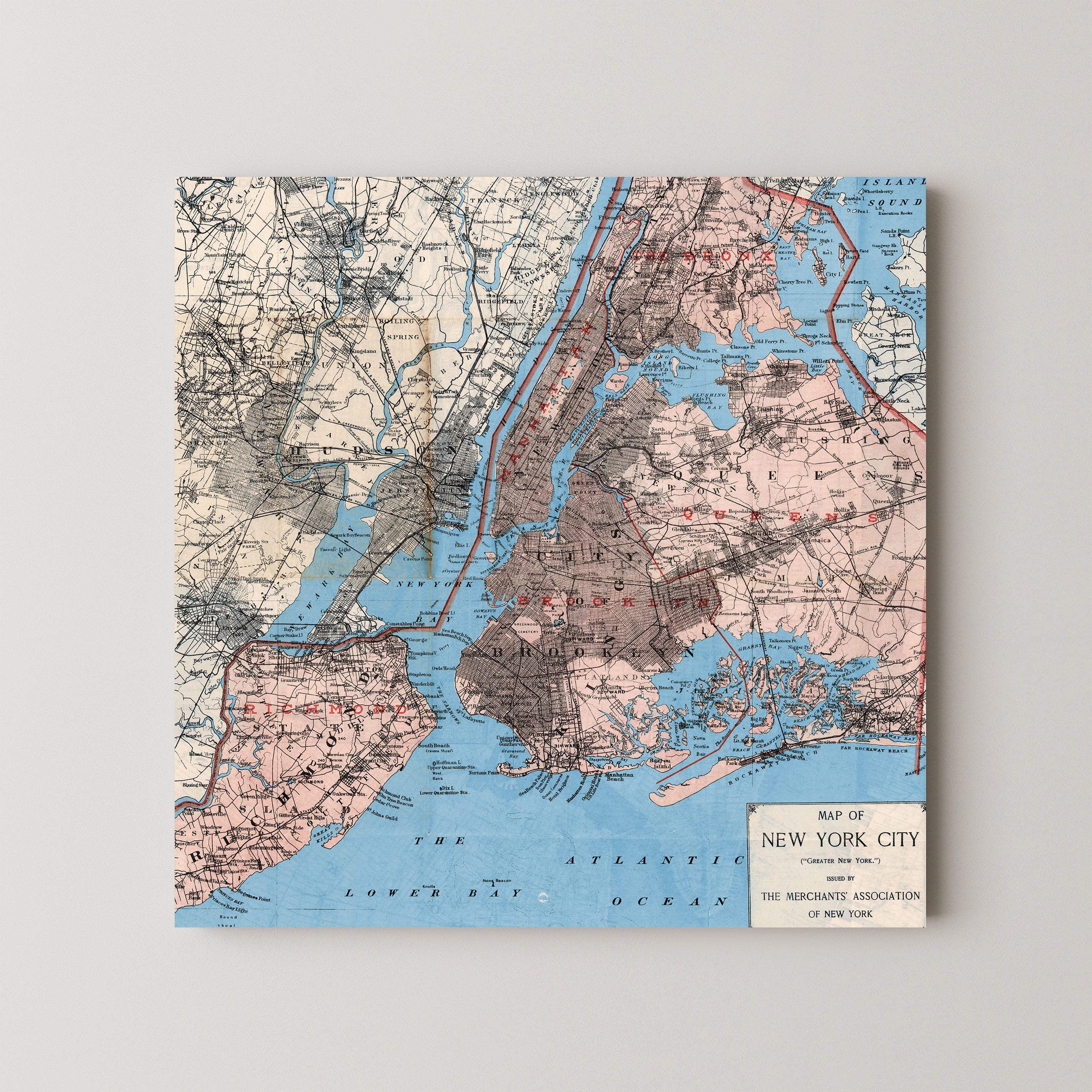 New York Pop Art Map Print (square)