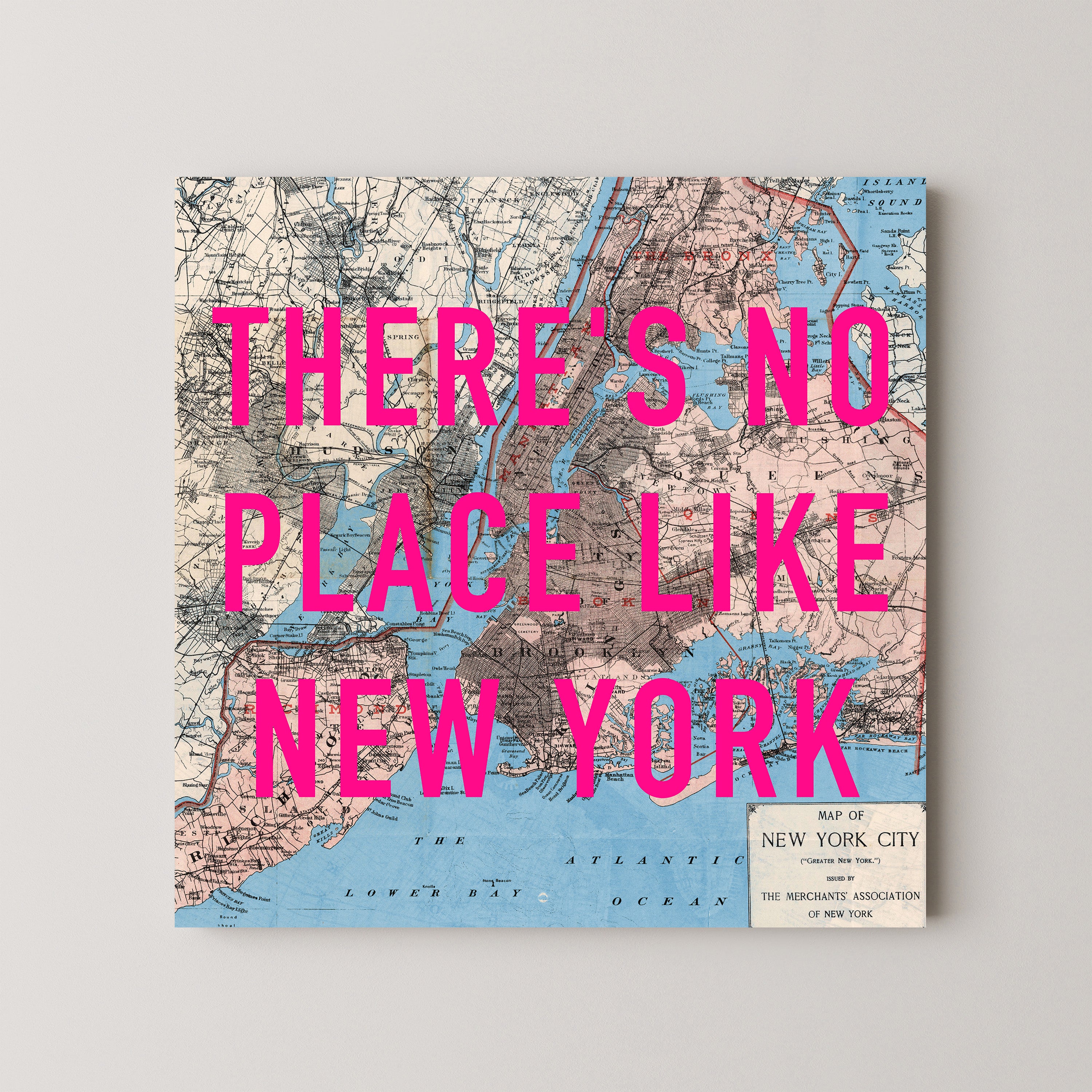 New York Pop Art Map Print (square)