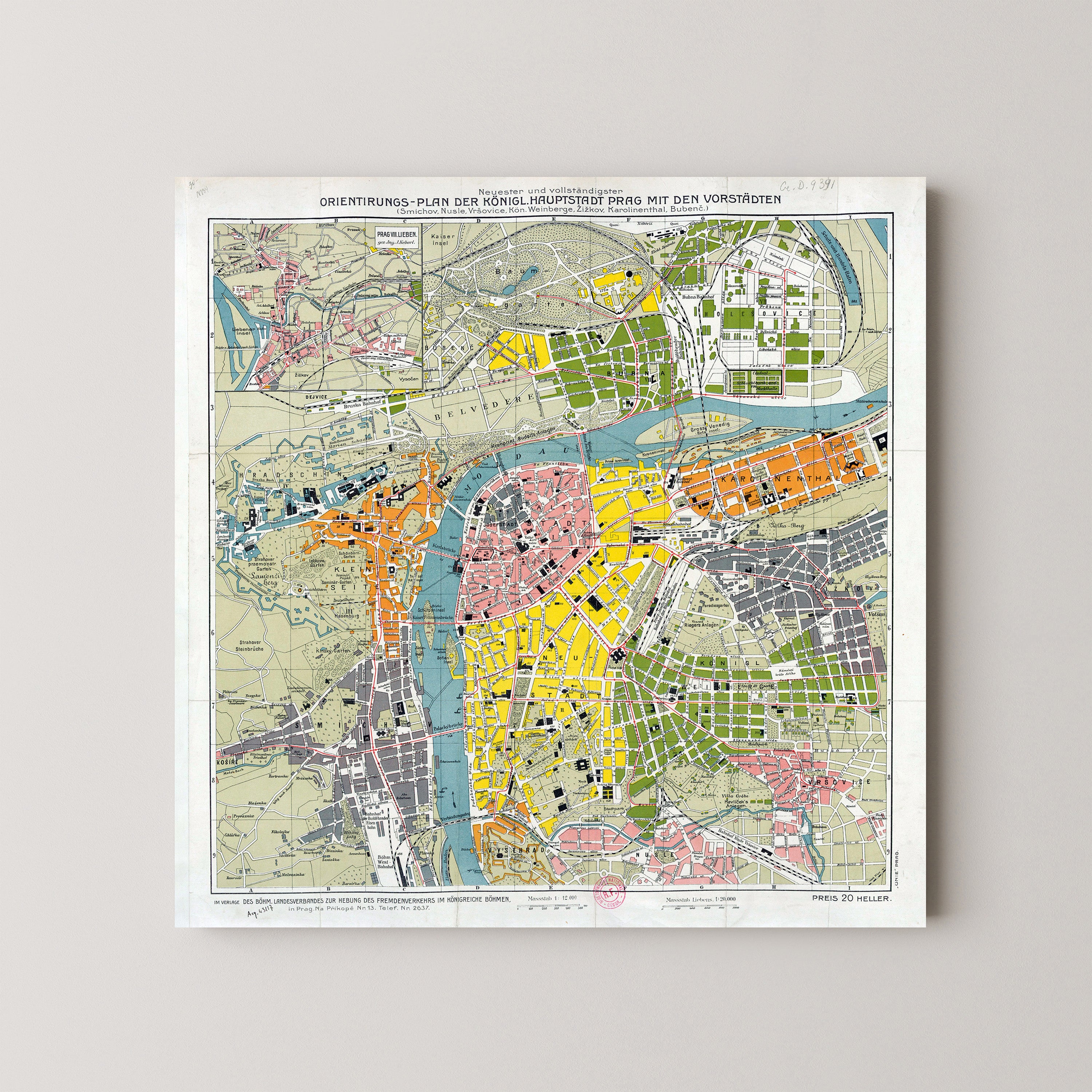 Prague Pop Art Map Print (square)