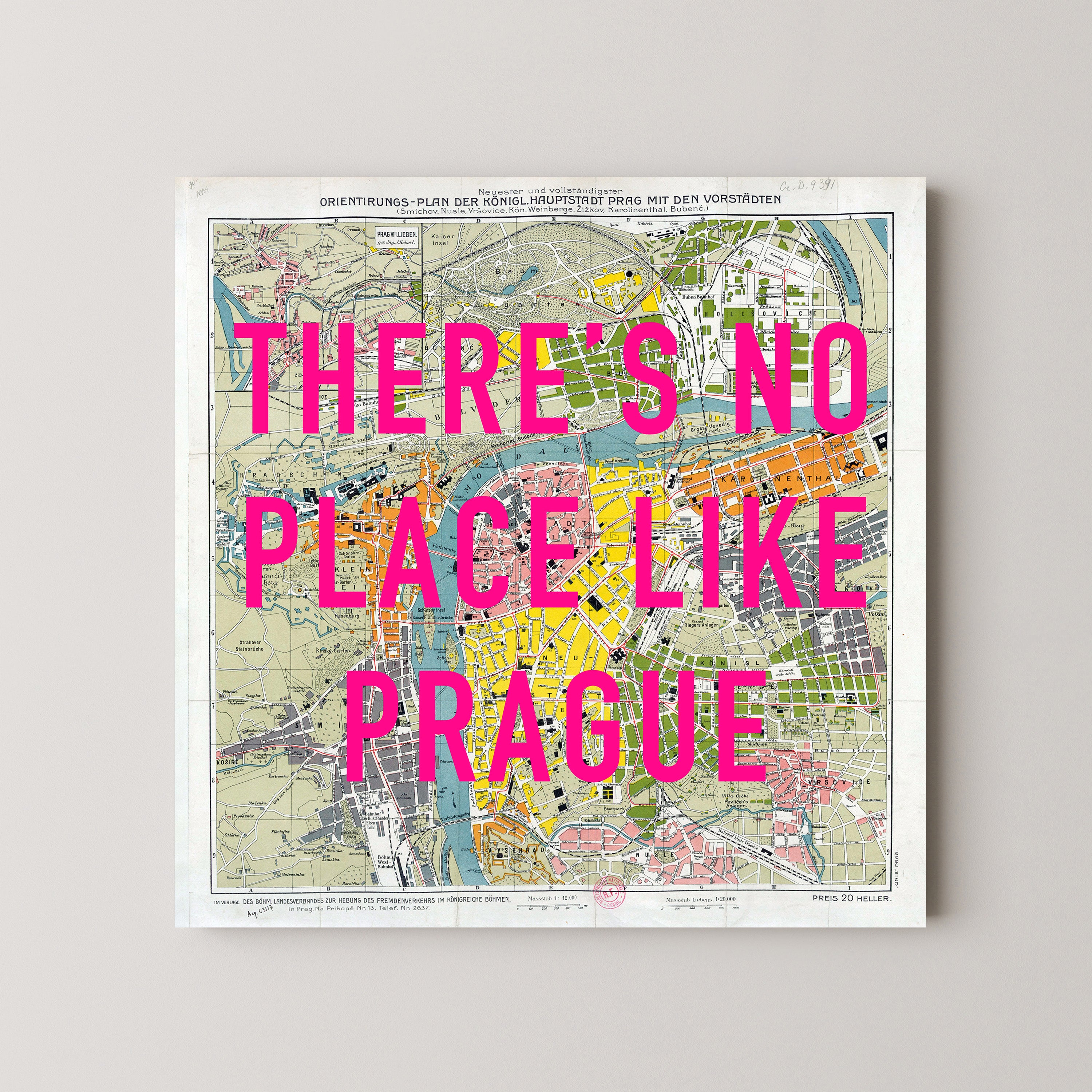Prague Pop Art Map Print (square)
