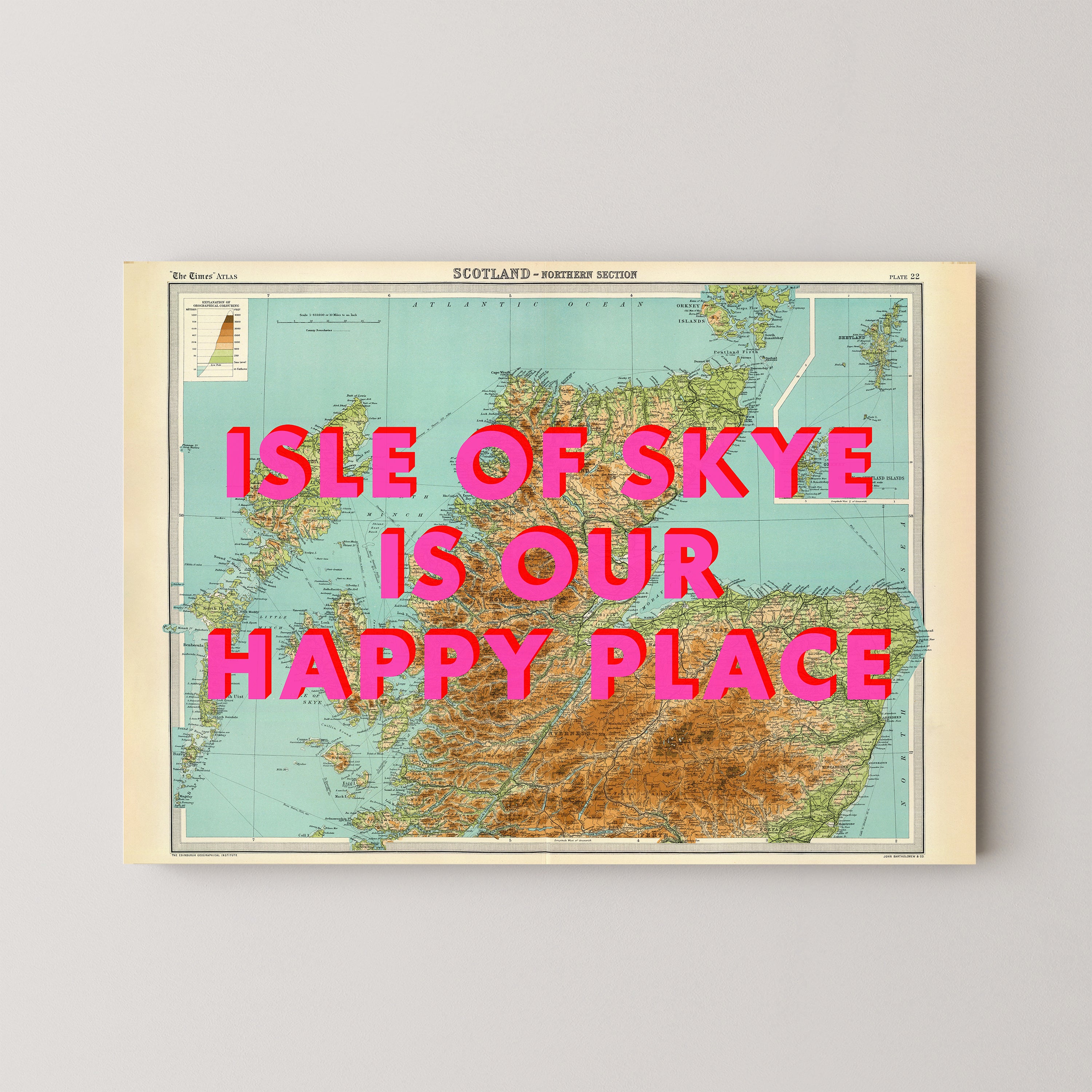 Isle of Skye Pop Art Map Print (landscape)