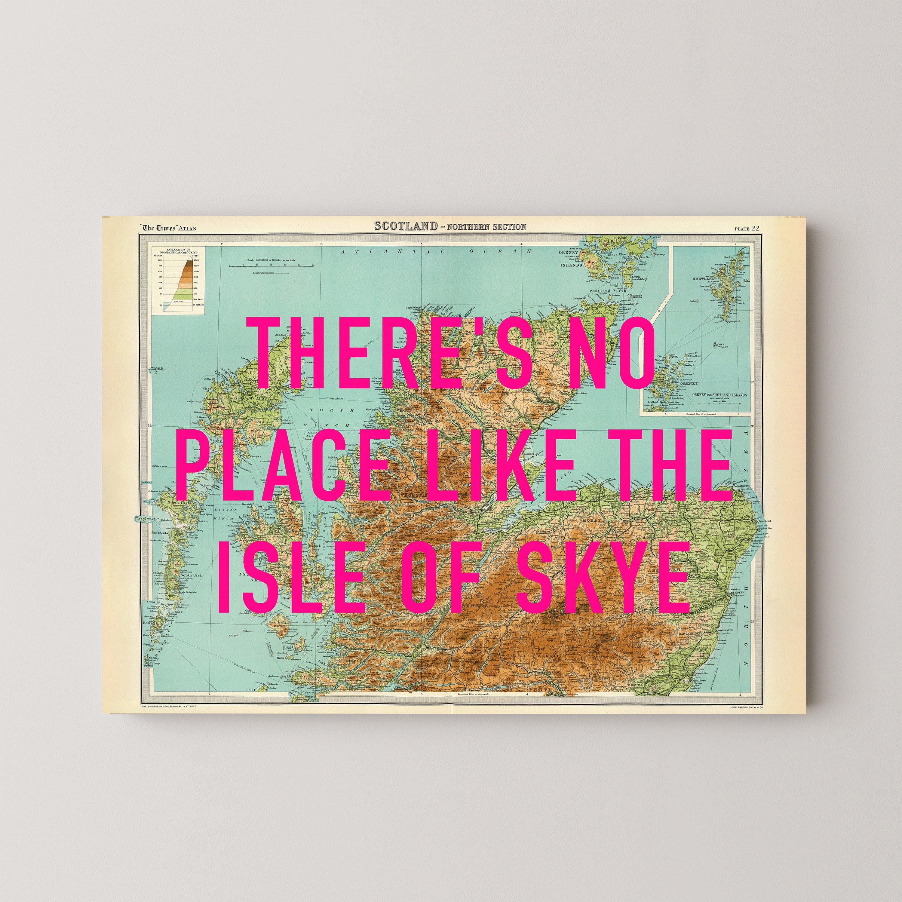 Isle of Skye Pop Art Map Print (landscape)