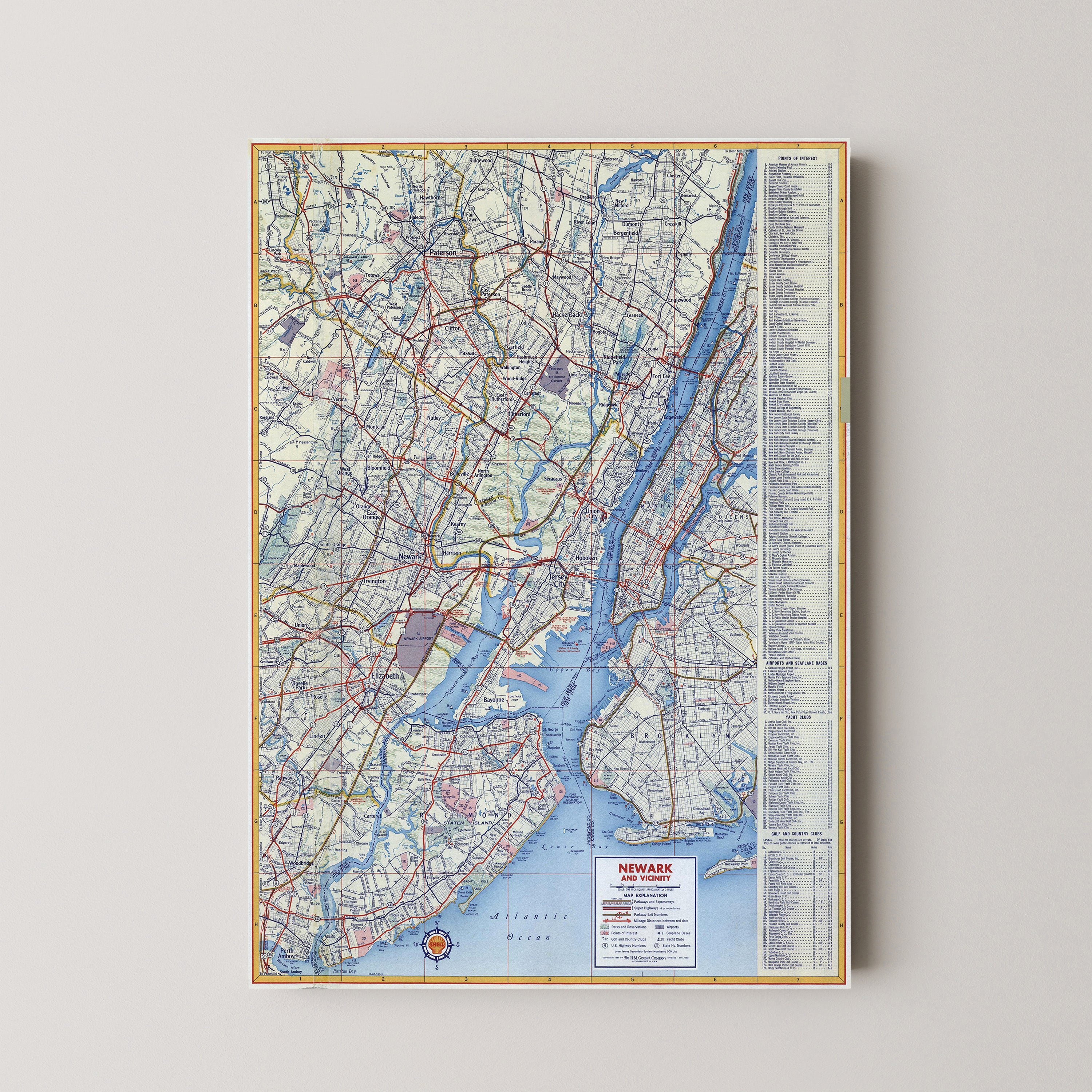 New York Pop Art Map Print (portrait)