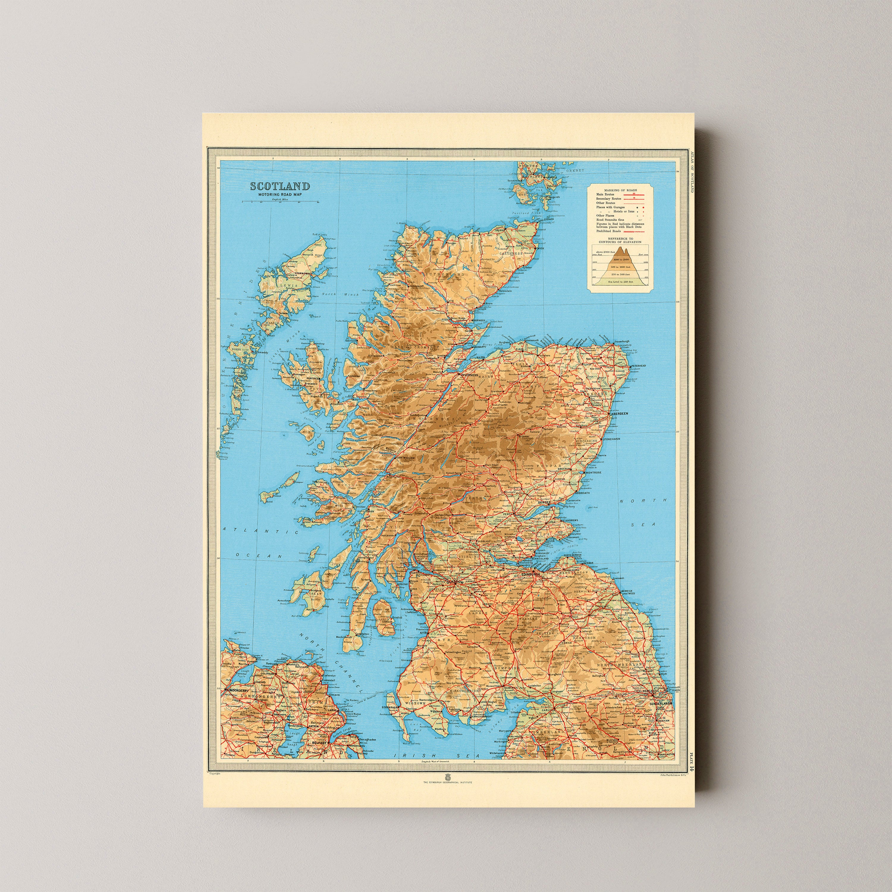 Scotland Pop Art Map Print (portrait)