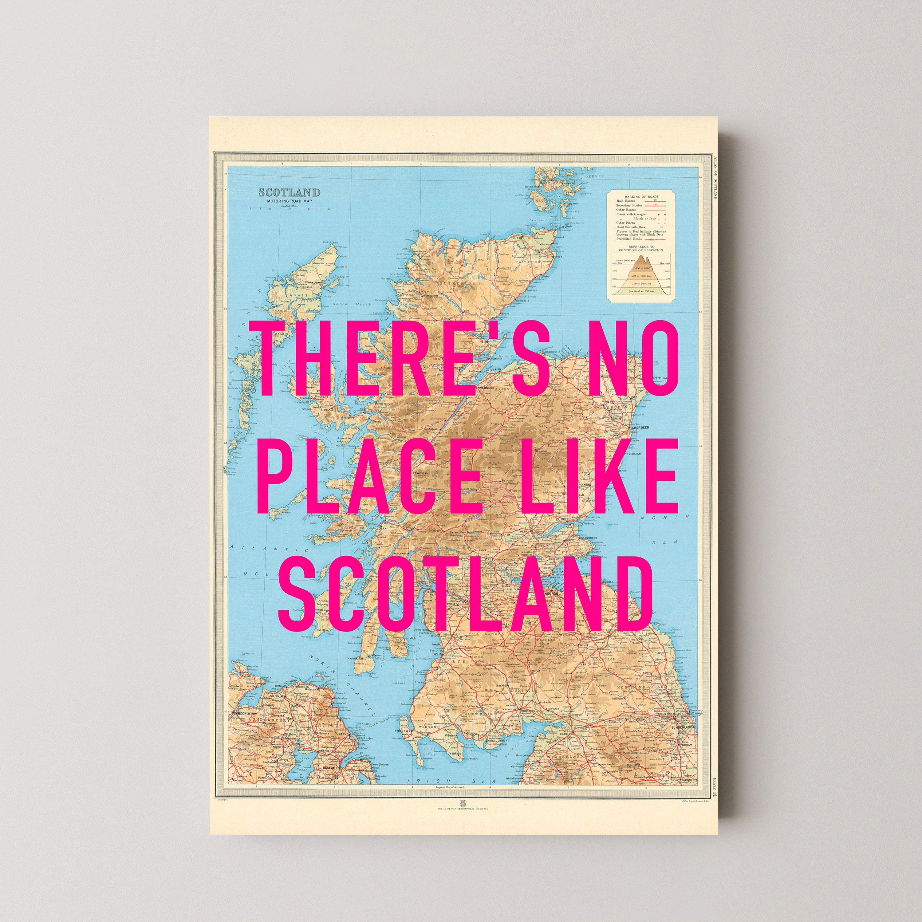 Scotland Pop Art Map Print (portrait)