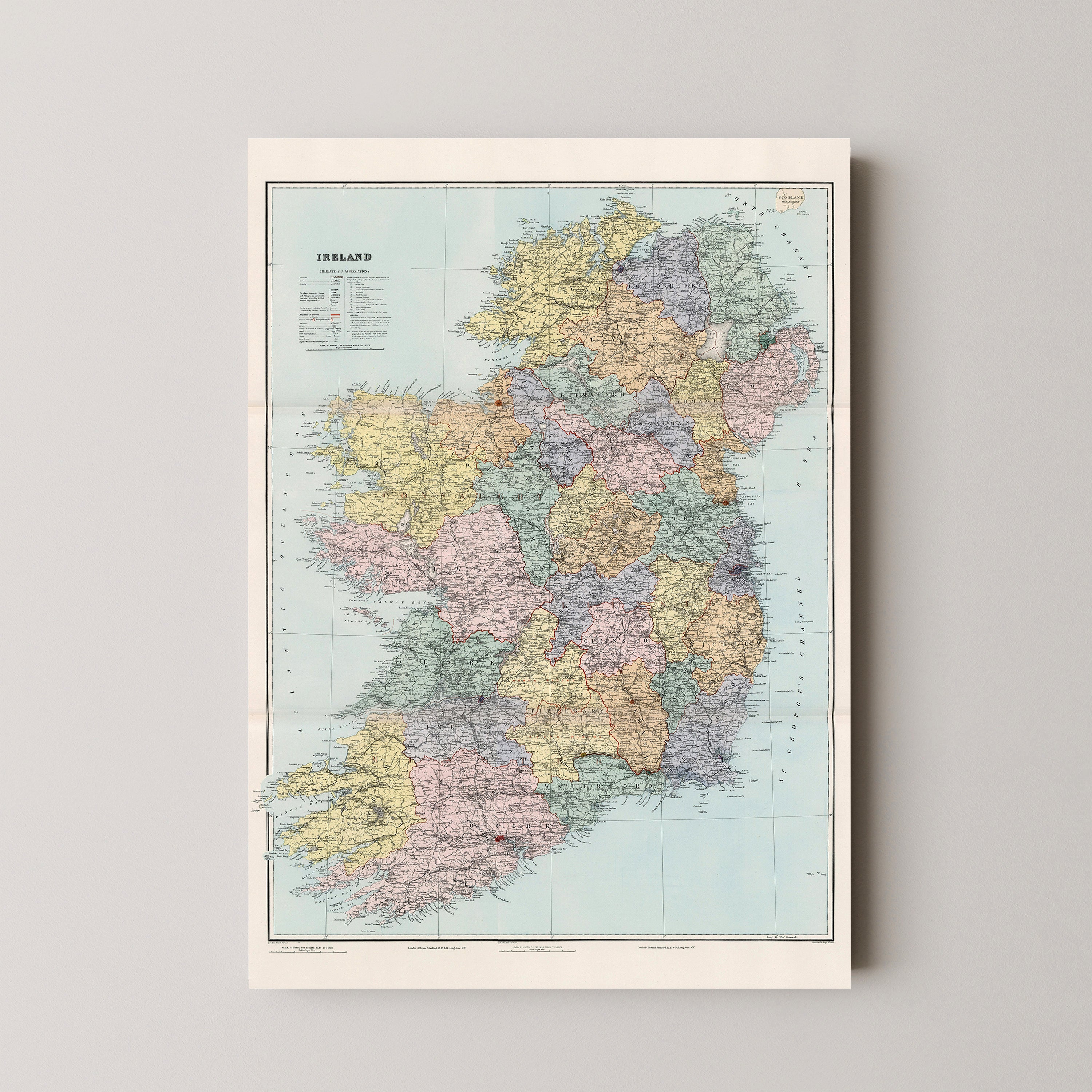 Ireland Pop Art Map Print (portrait)