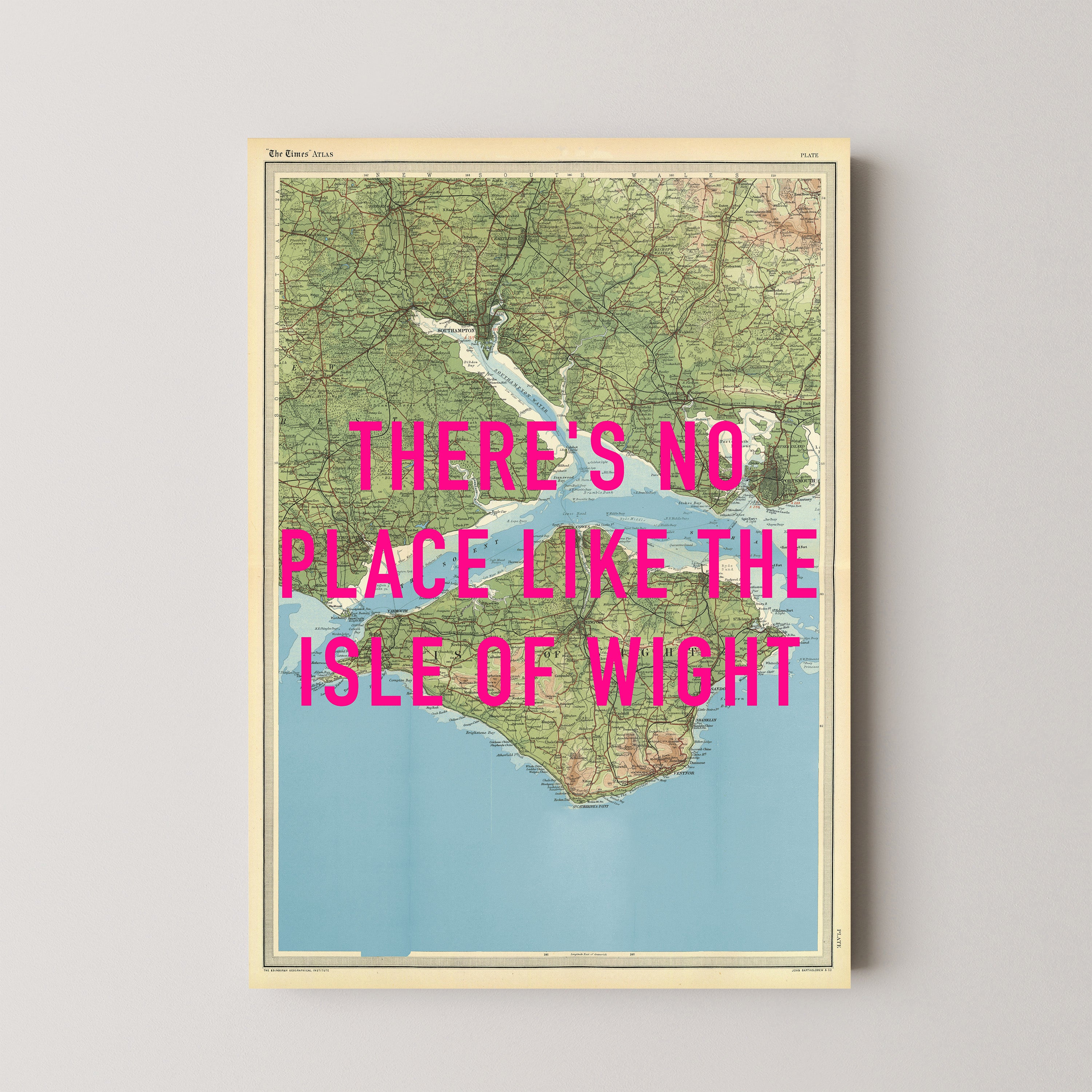 Isle Of Wight Pop Art Map Print (portrait)