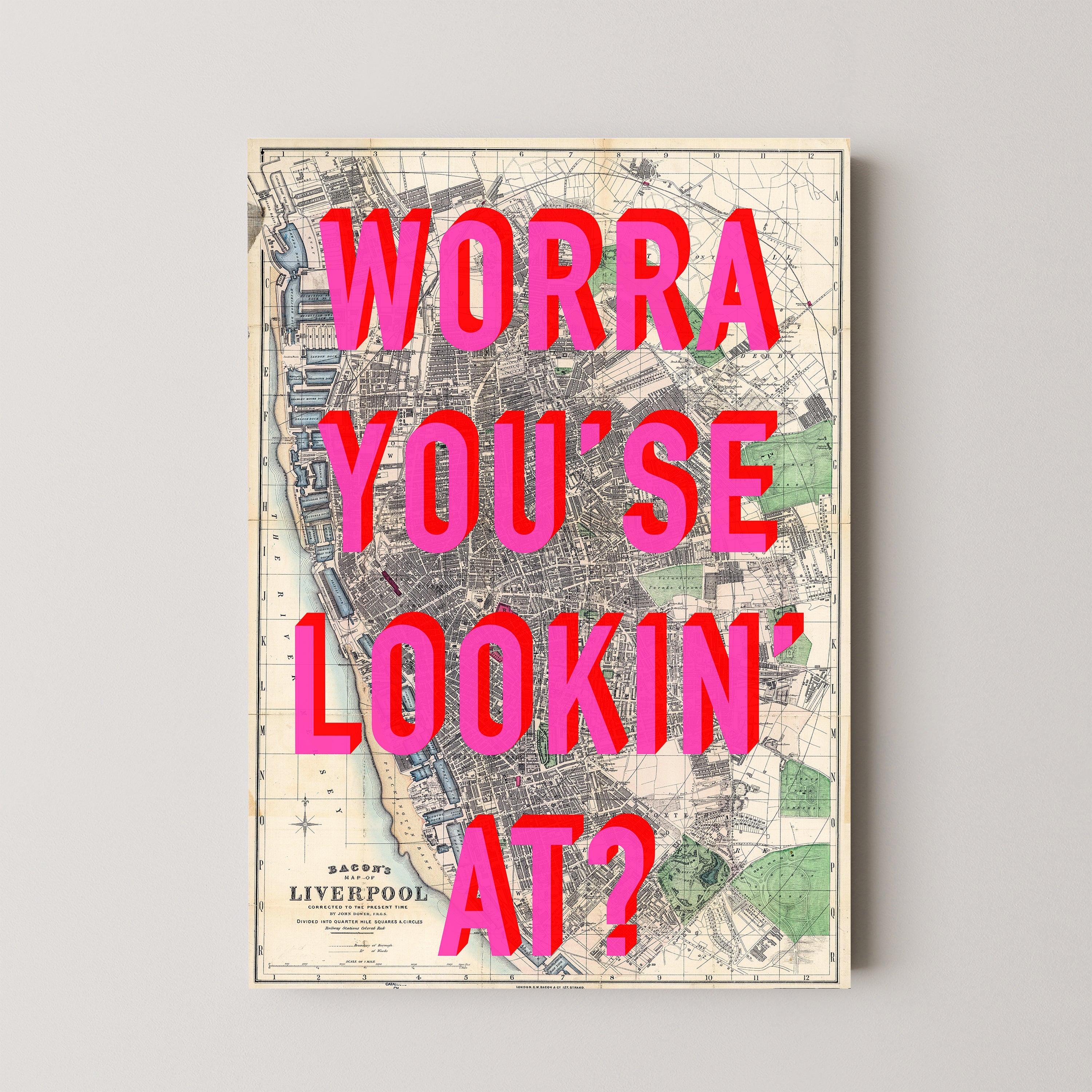 Liverpool Pop Art Map Print (portrait)