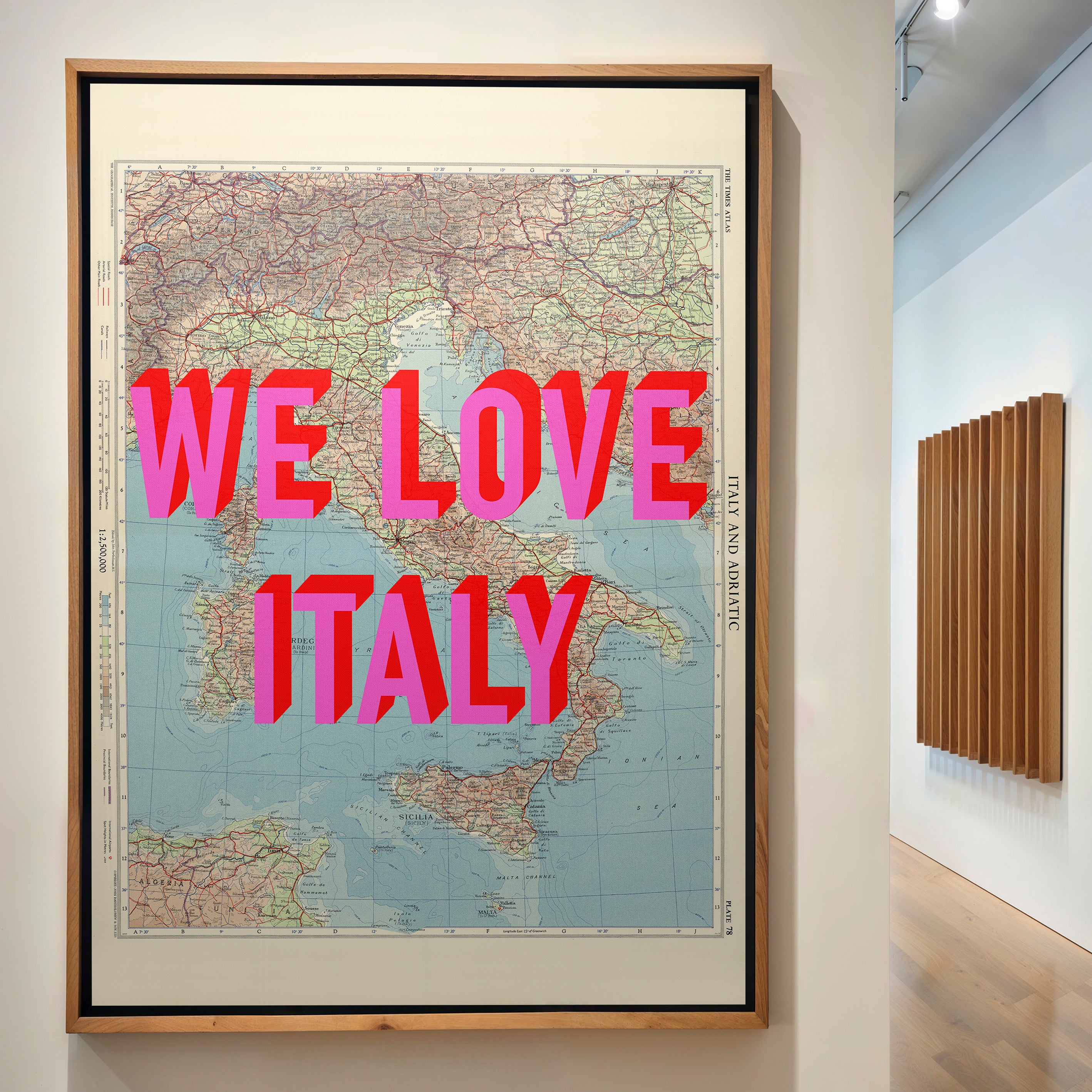 Italy Pop Art Map Print (portrait)