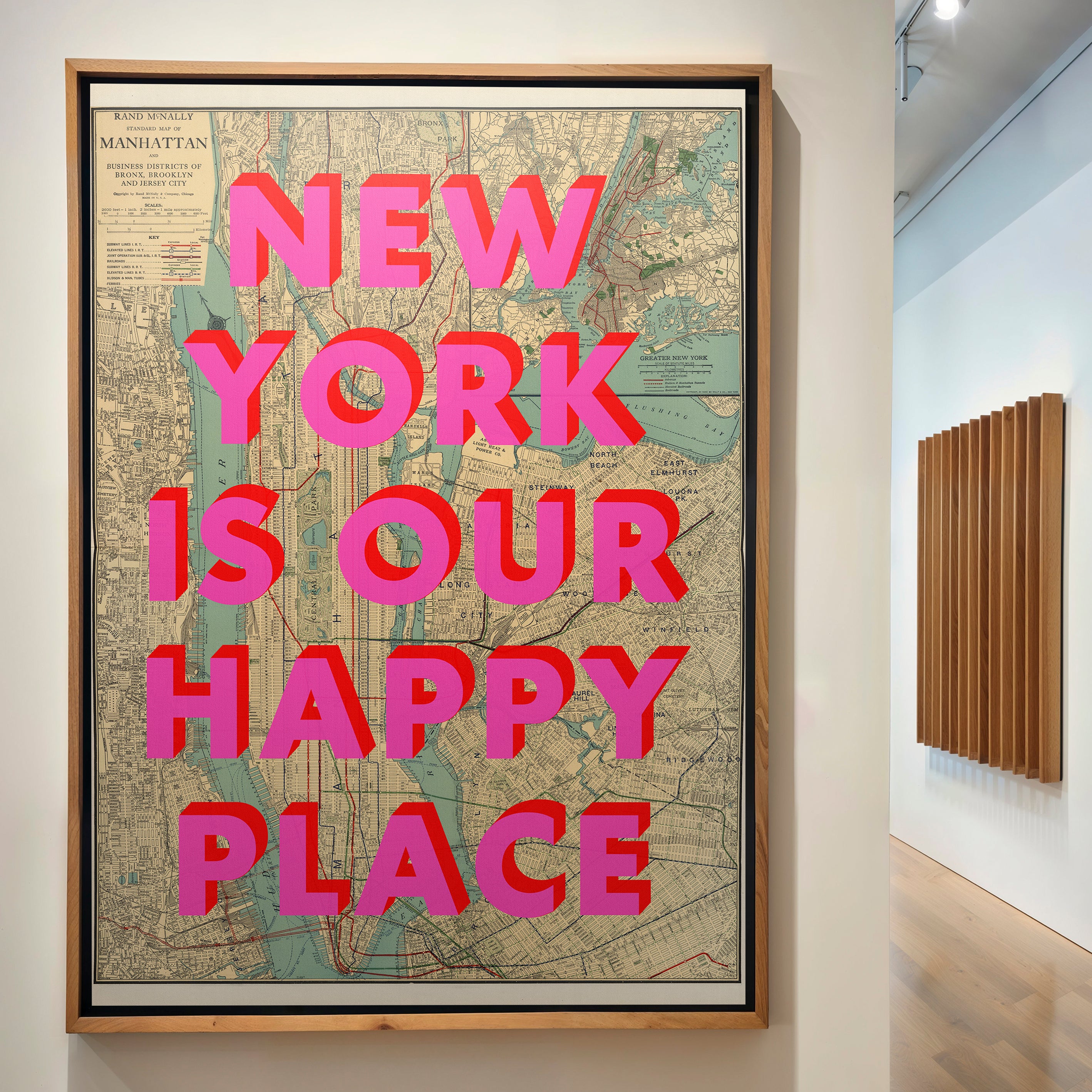 Manhattan New York Pop Art Map Print (portrait)