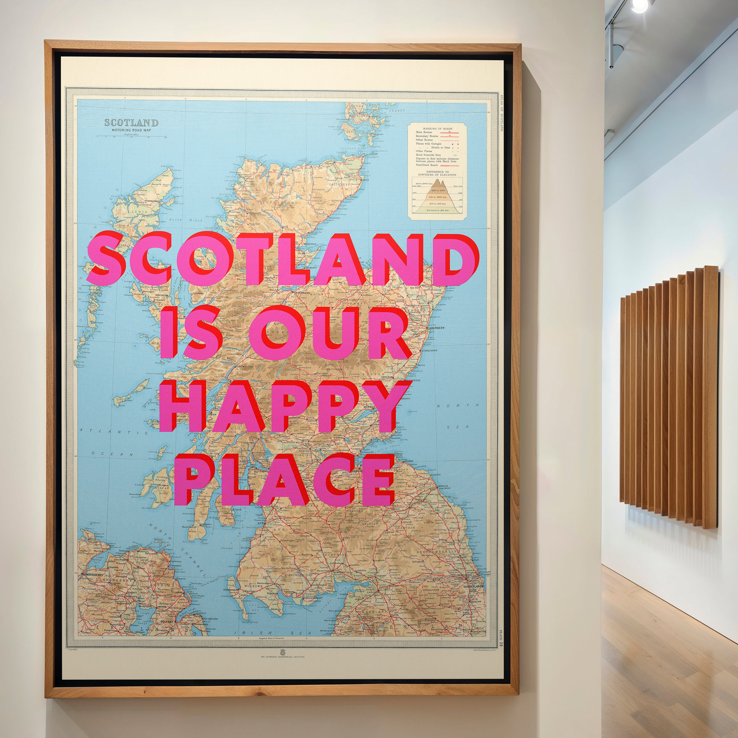 Scotland Pop Art Map Print (portrait)