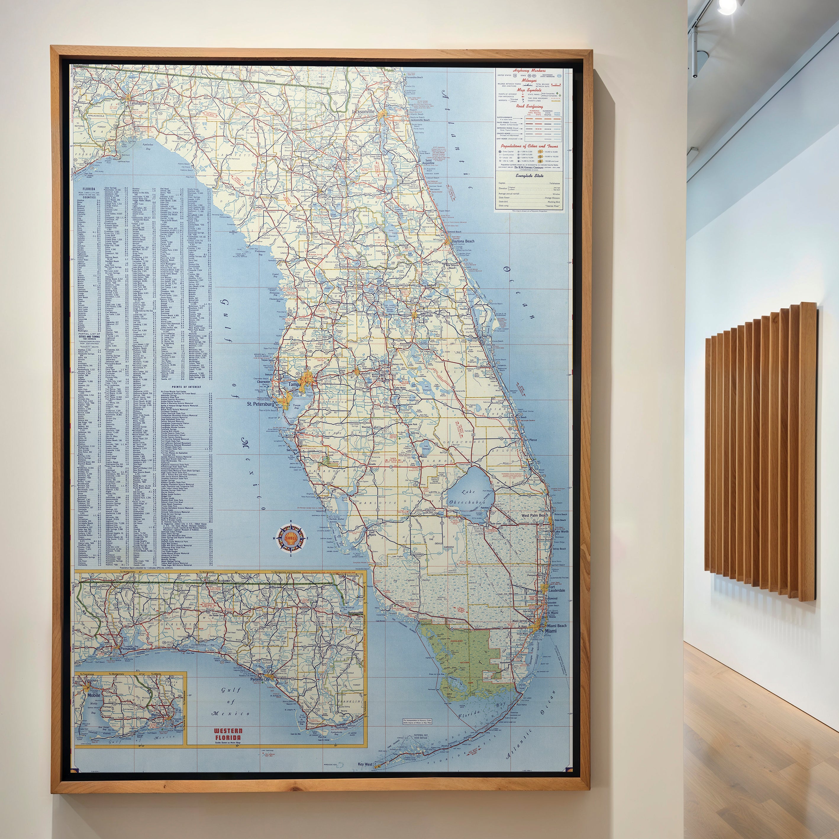 Florida Pop Art Map Print (portrait)