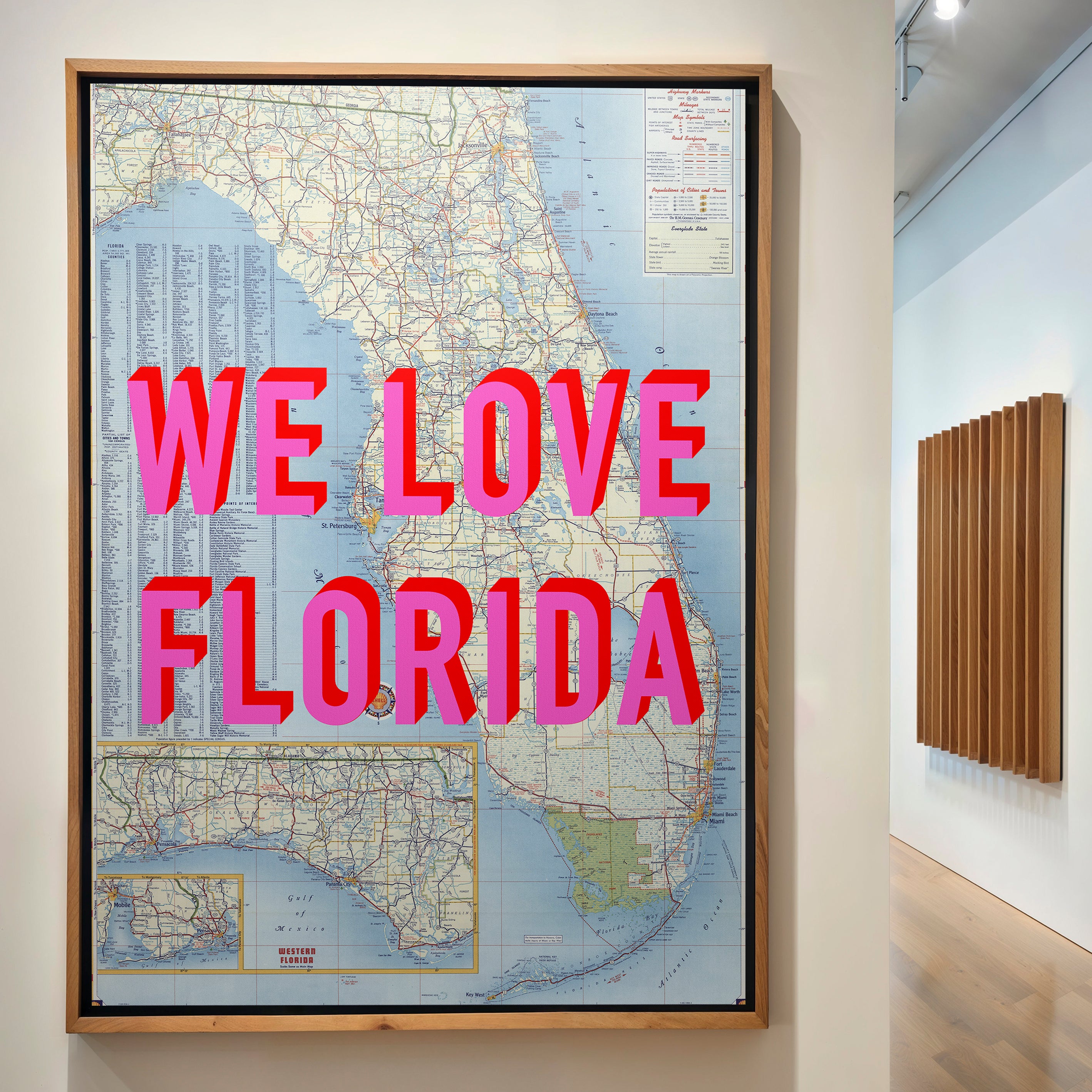 Florida Pop Art Map Print (portrait)