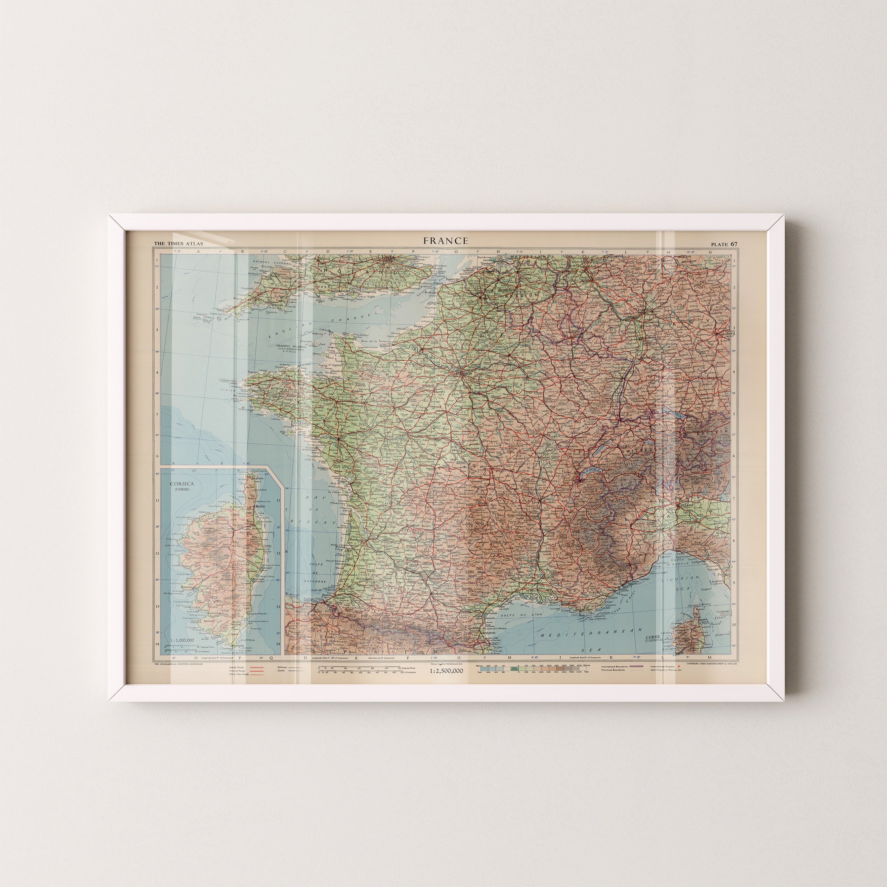 France Pop Art Map Print (landscape)