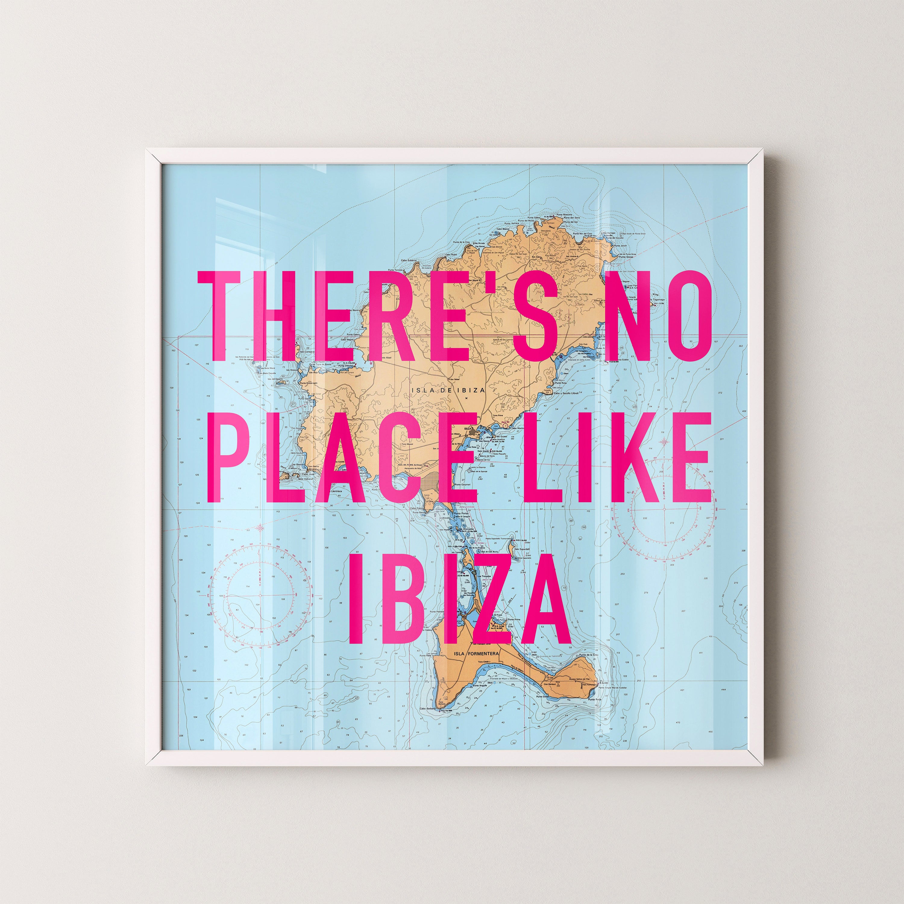 Ibiza Pop Art Map Print (square)