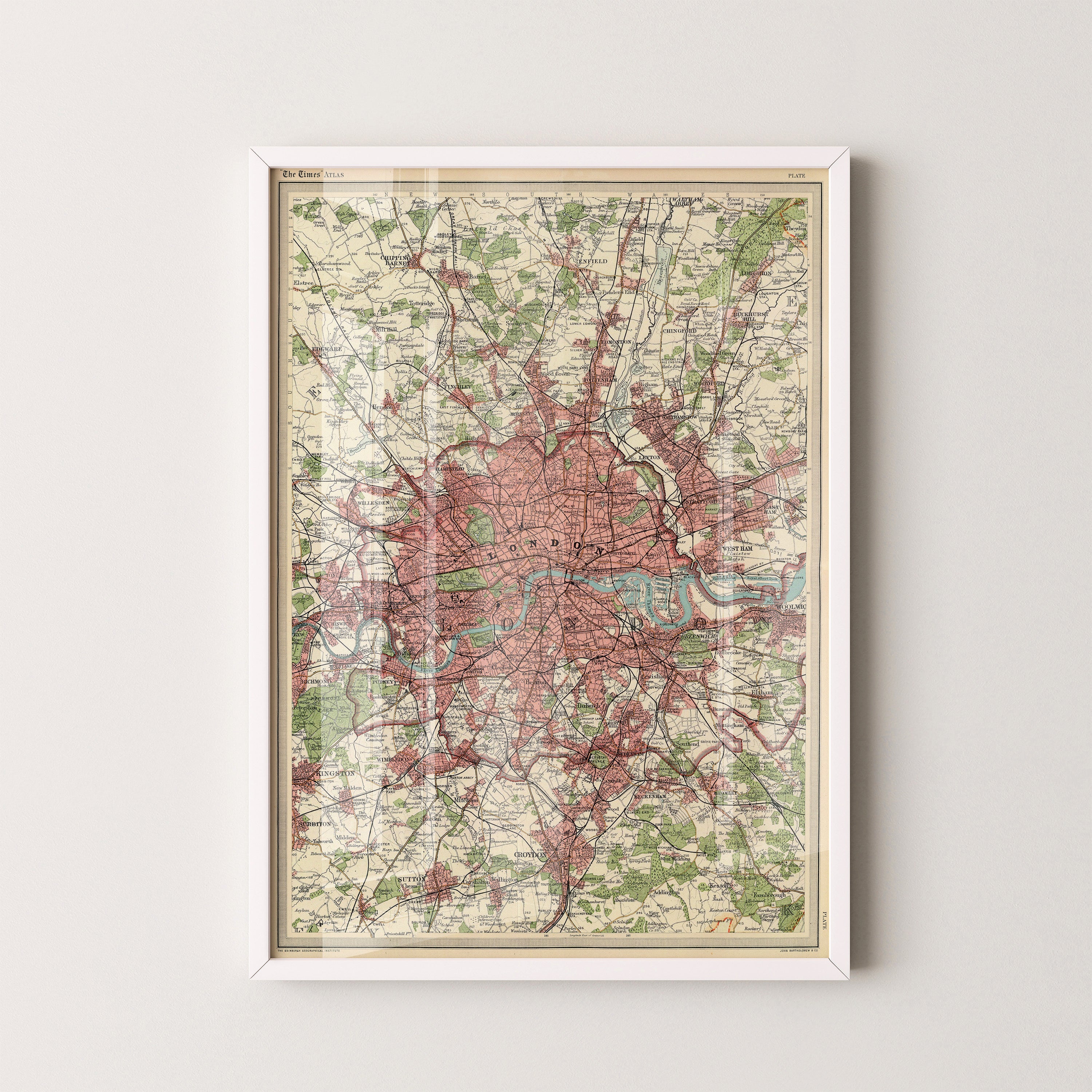London Pop Art Map Print (portrait)