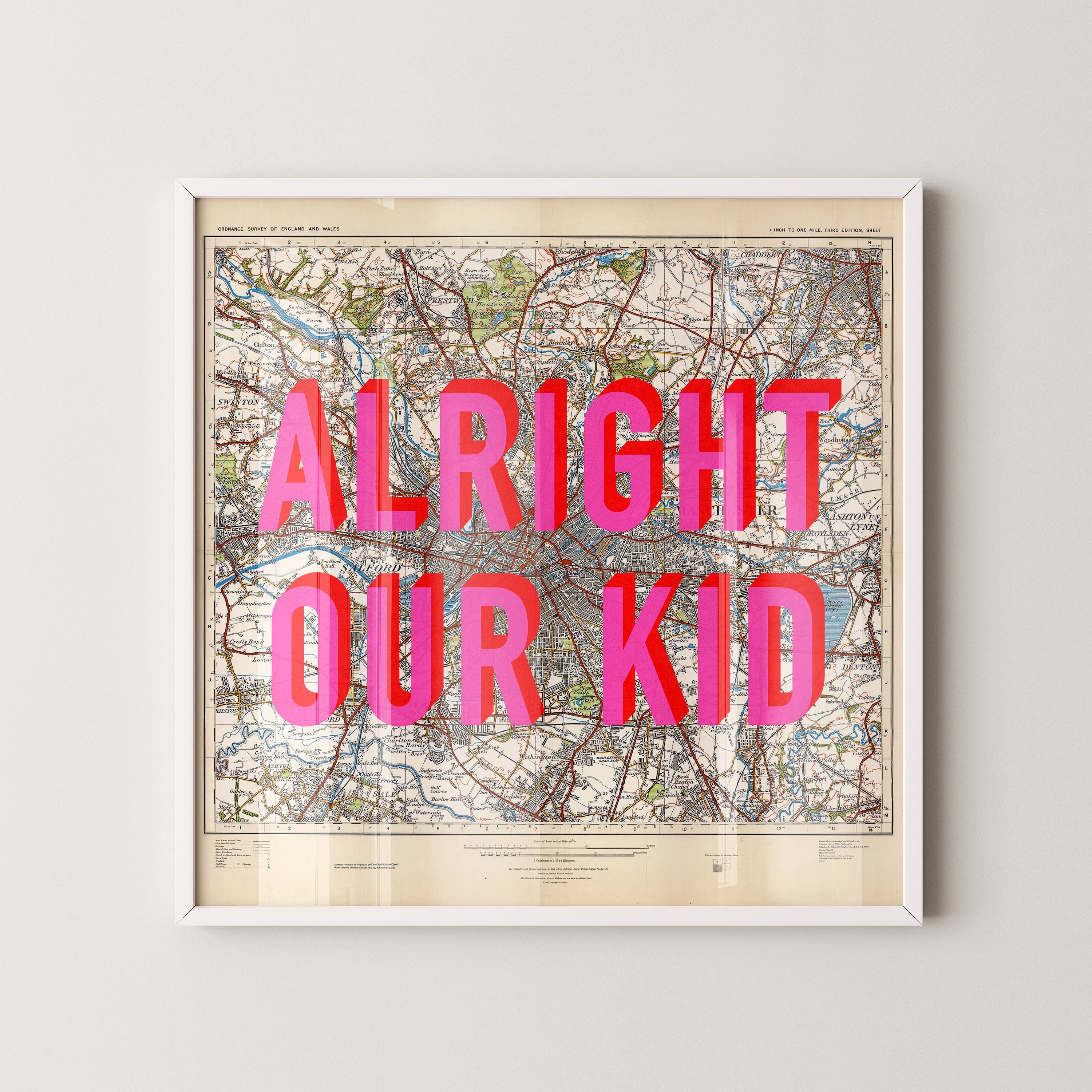 Manchester Pop Art Map Print (square)