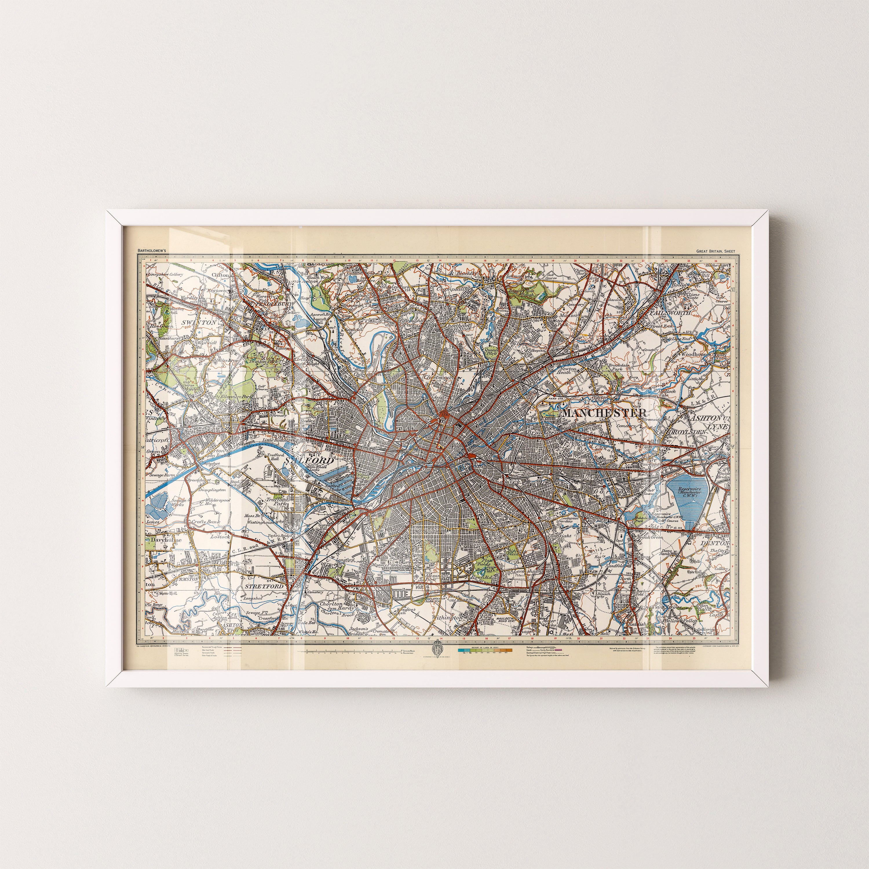 Manchester Pop Art Map Print (landscape)