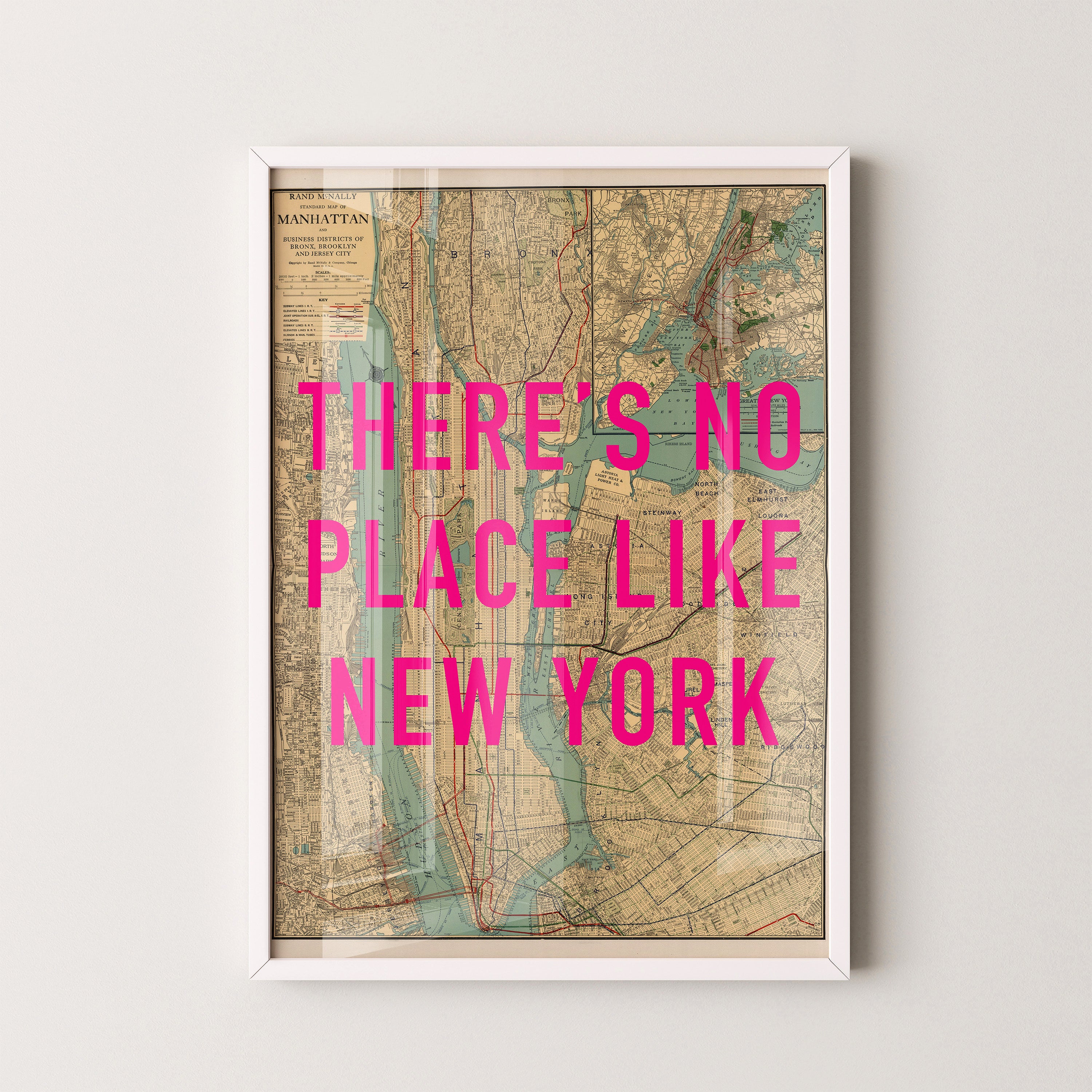 Manhattan New York Pop Art Map Print (portrait)