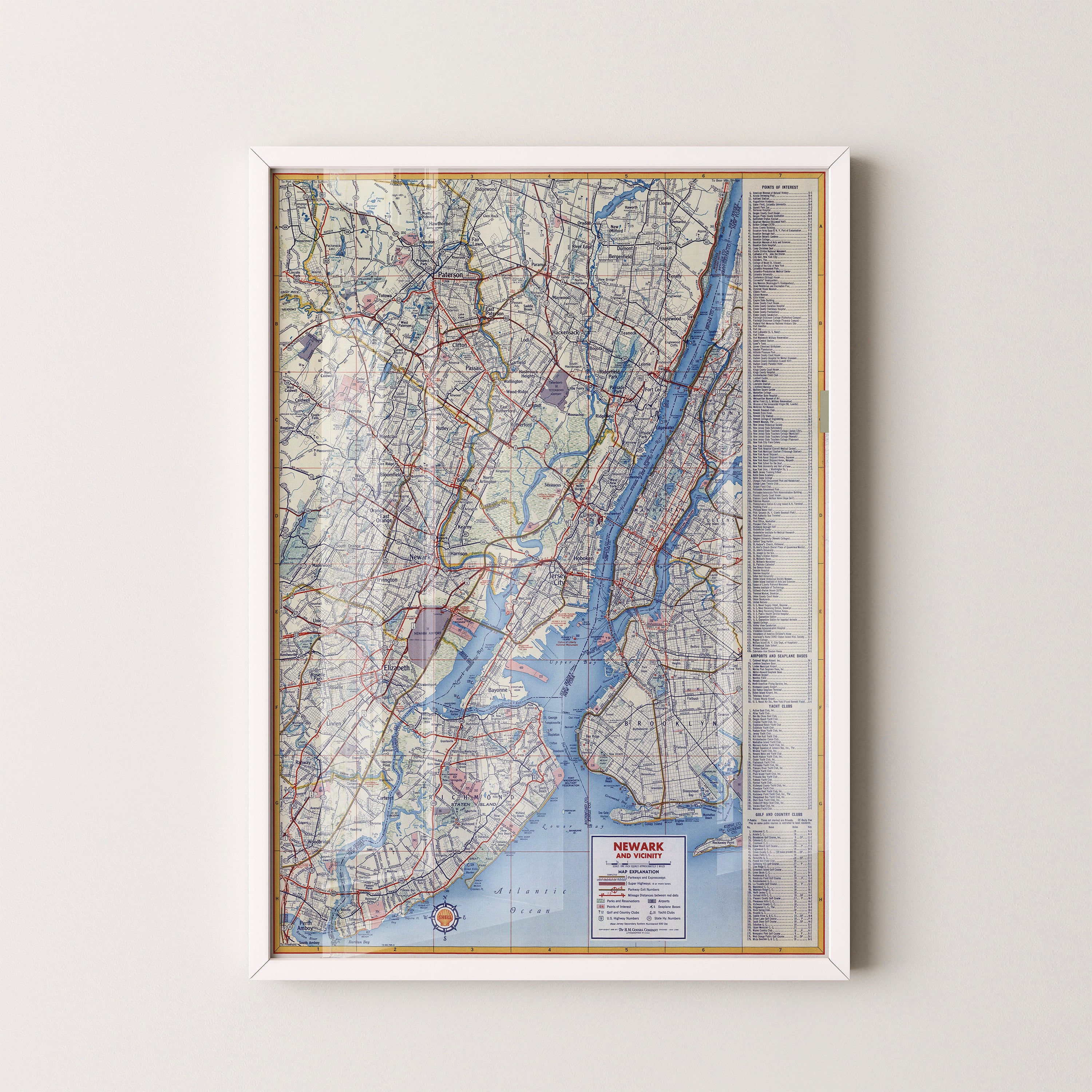 New York Pop Art Map Print (portrait)
