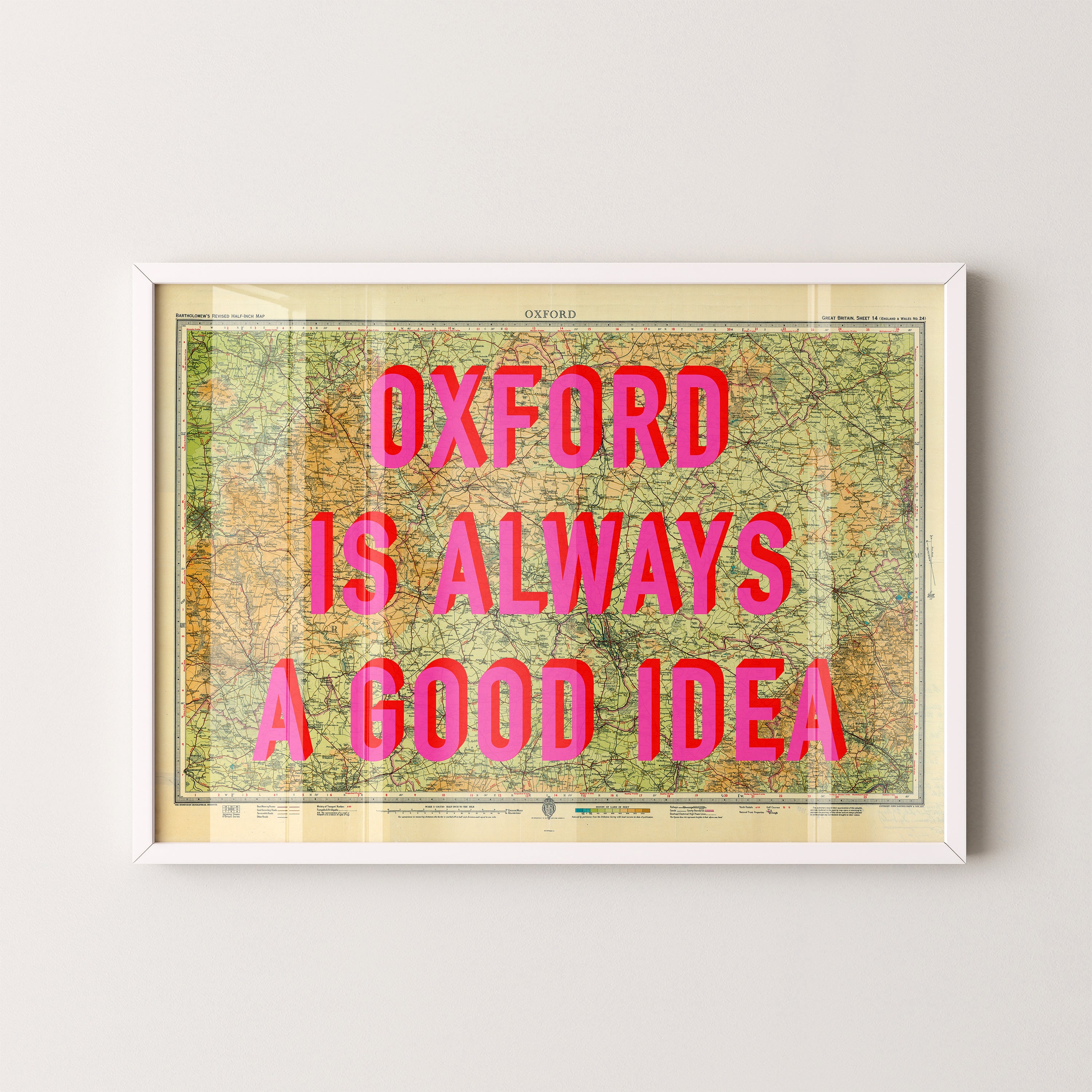 Oxford Pop Art Map Print (landscape)