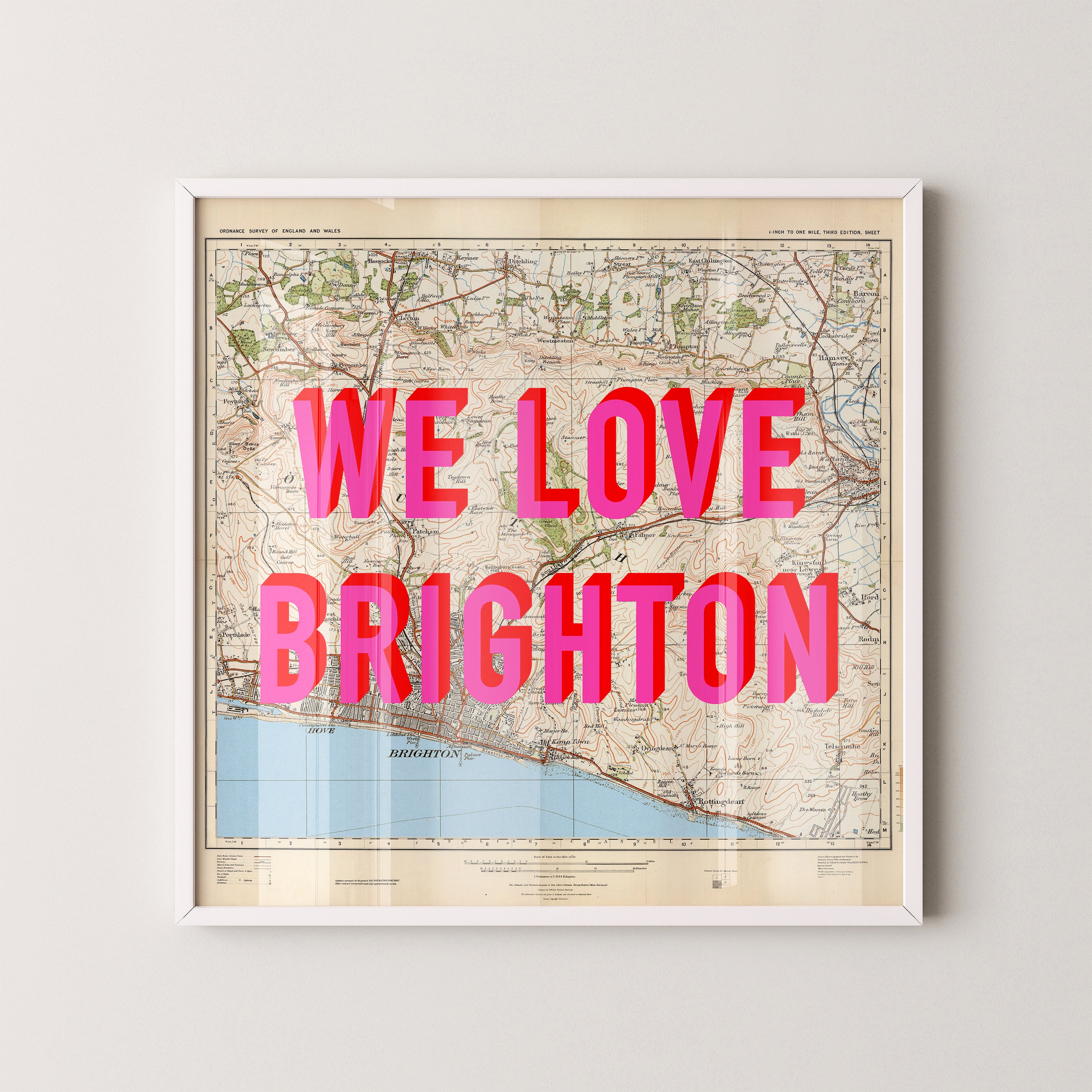 Brighton Pop Art Map Print (square)