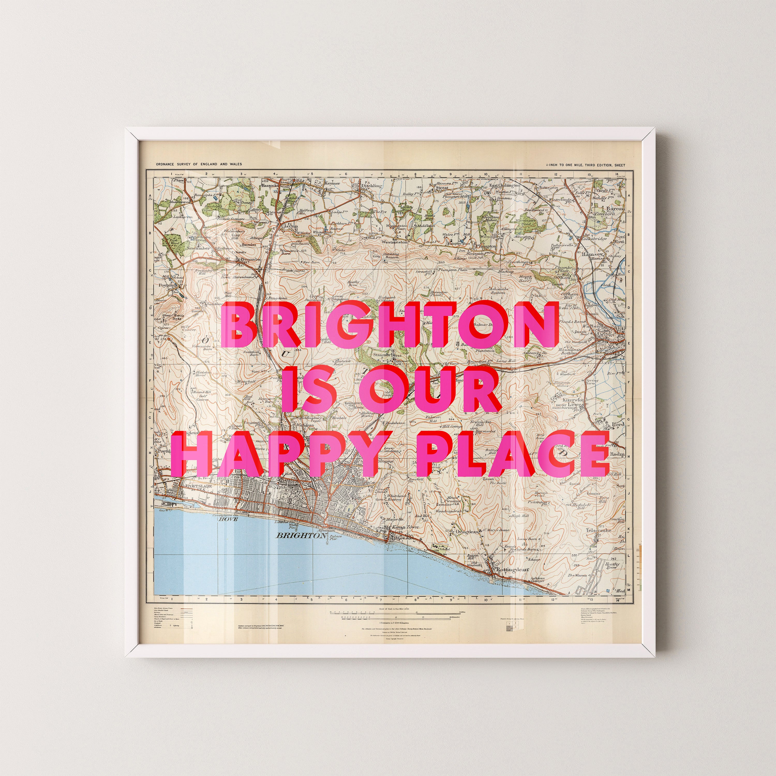 Brighton Pop Art Map Print (square)