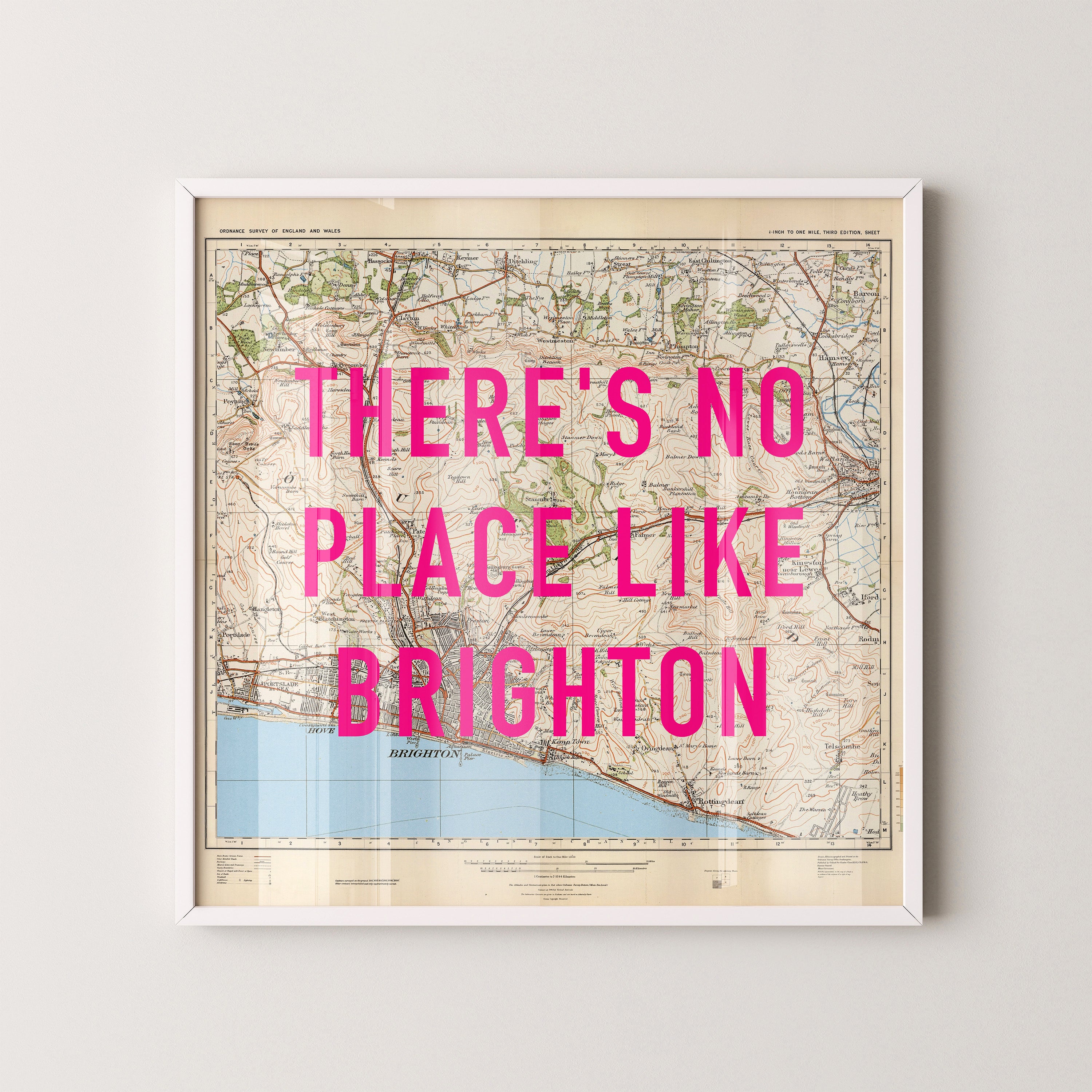 Brighton Pop Art Map Print (square)