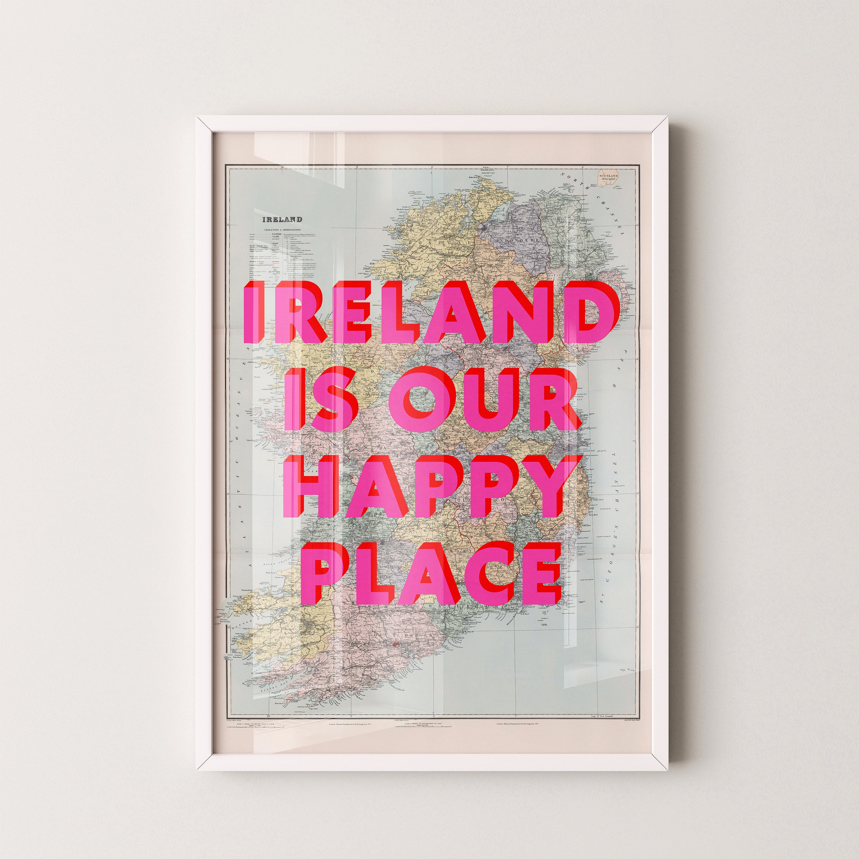 Ireland Pop Art Map Print (portrait)
