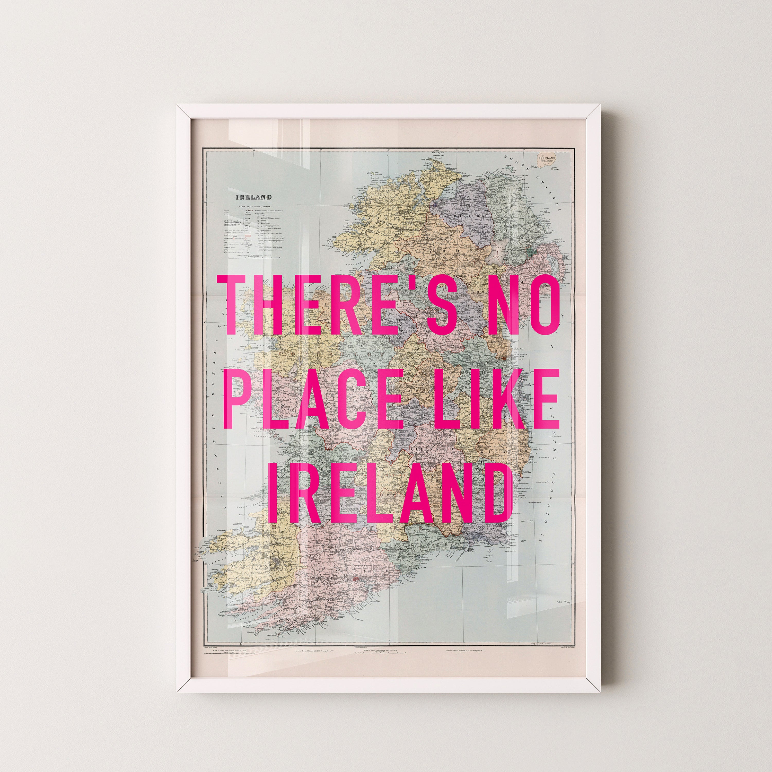 Ireland Pop Art Map Print (portrait)