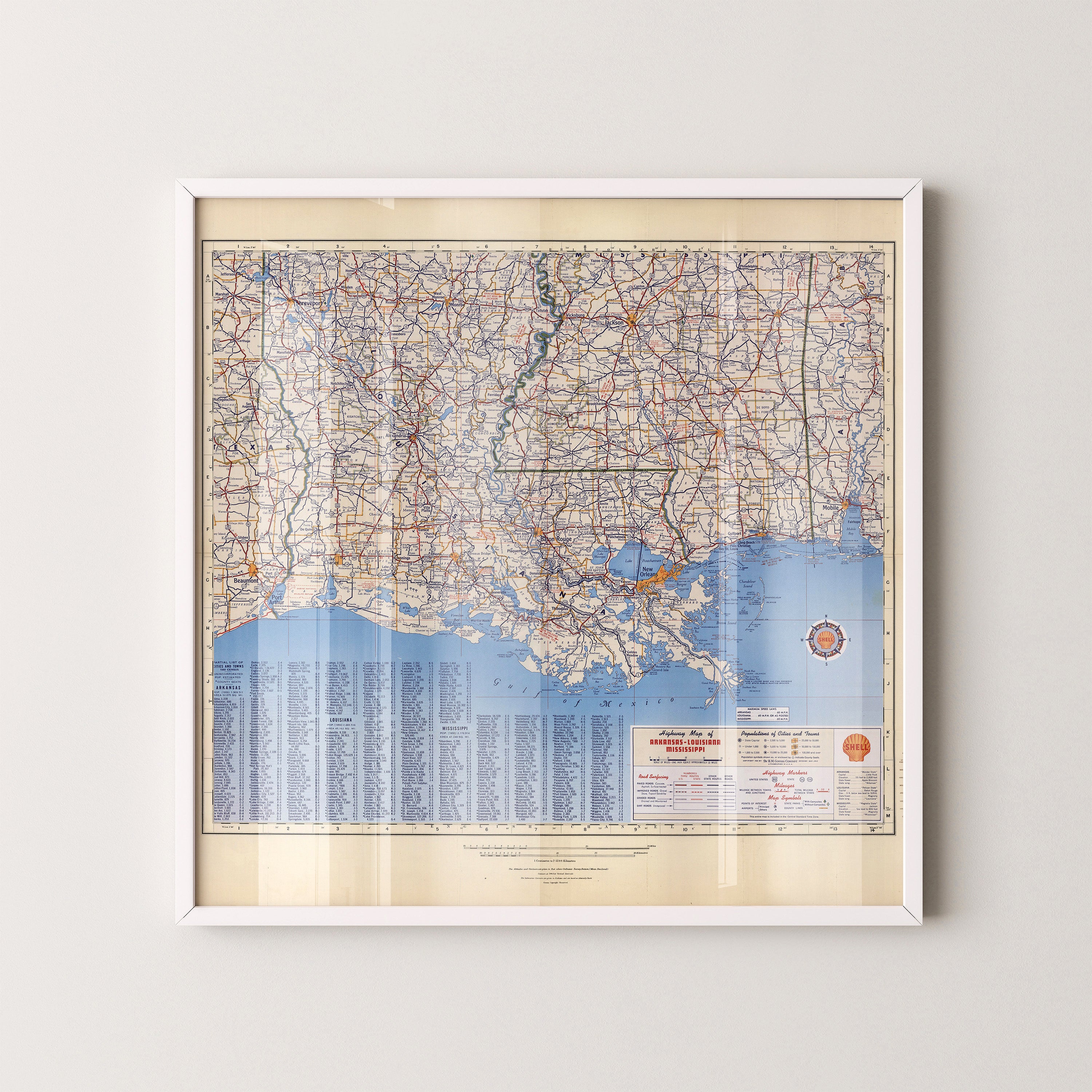 New Orleans Pop Art Map Print (square)