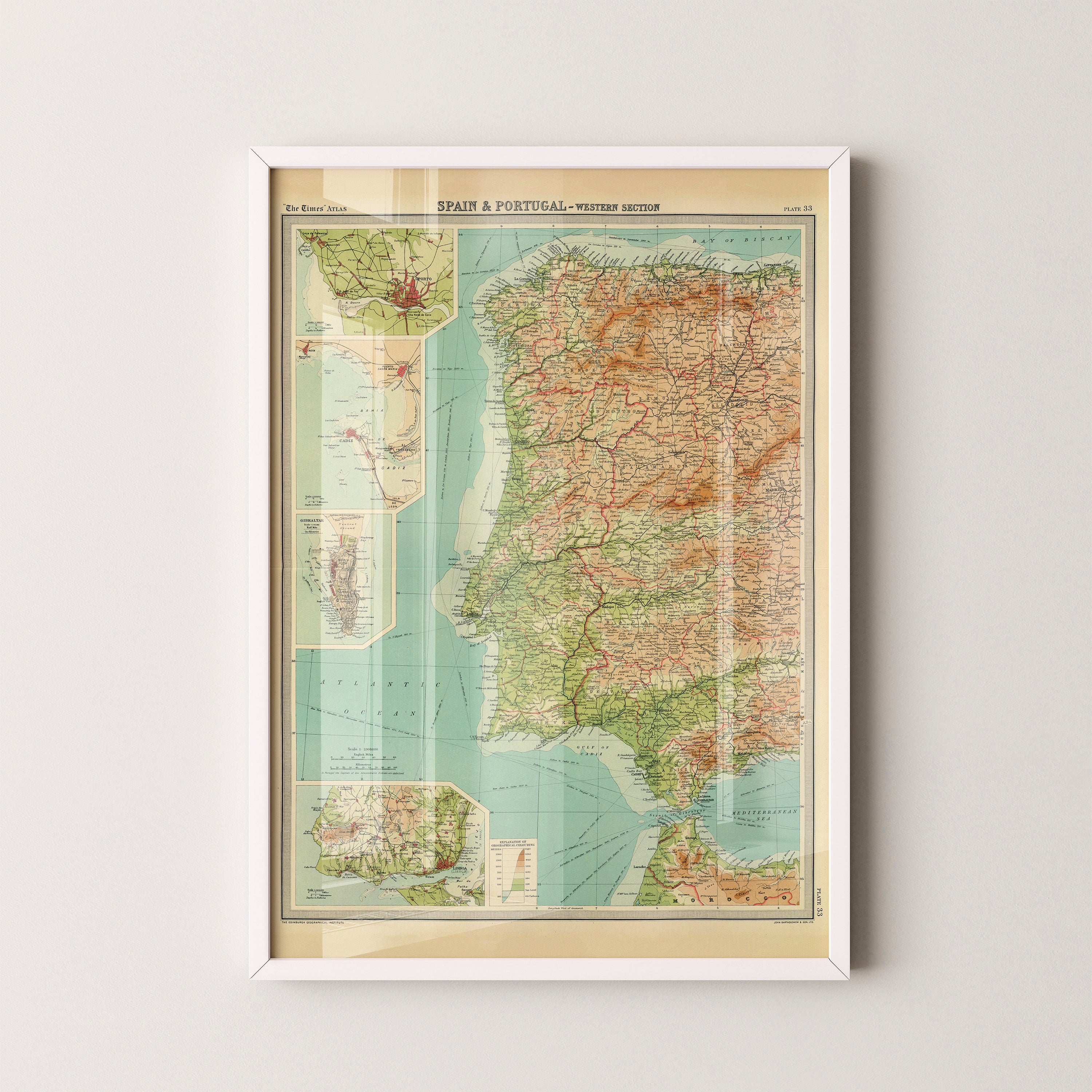 Portugal Pop Art Map Print (portrait)