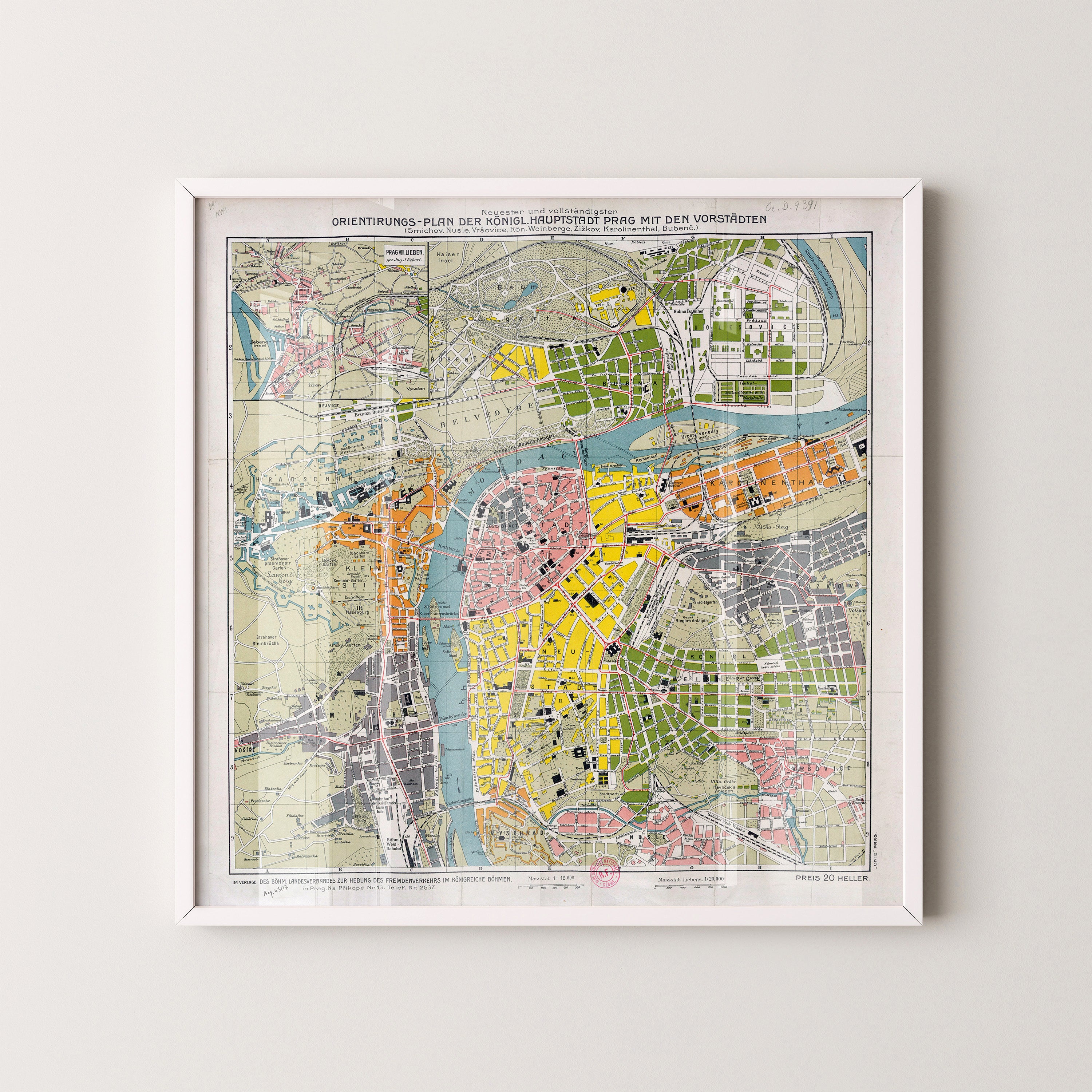Prague Pop Art Map Print (square)