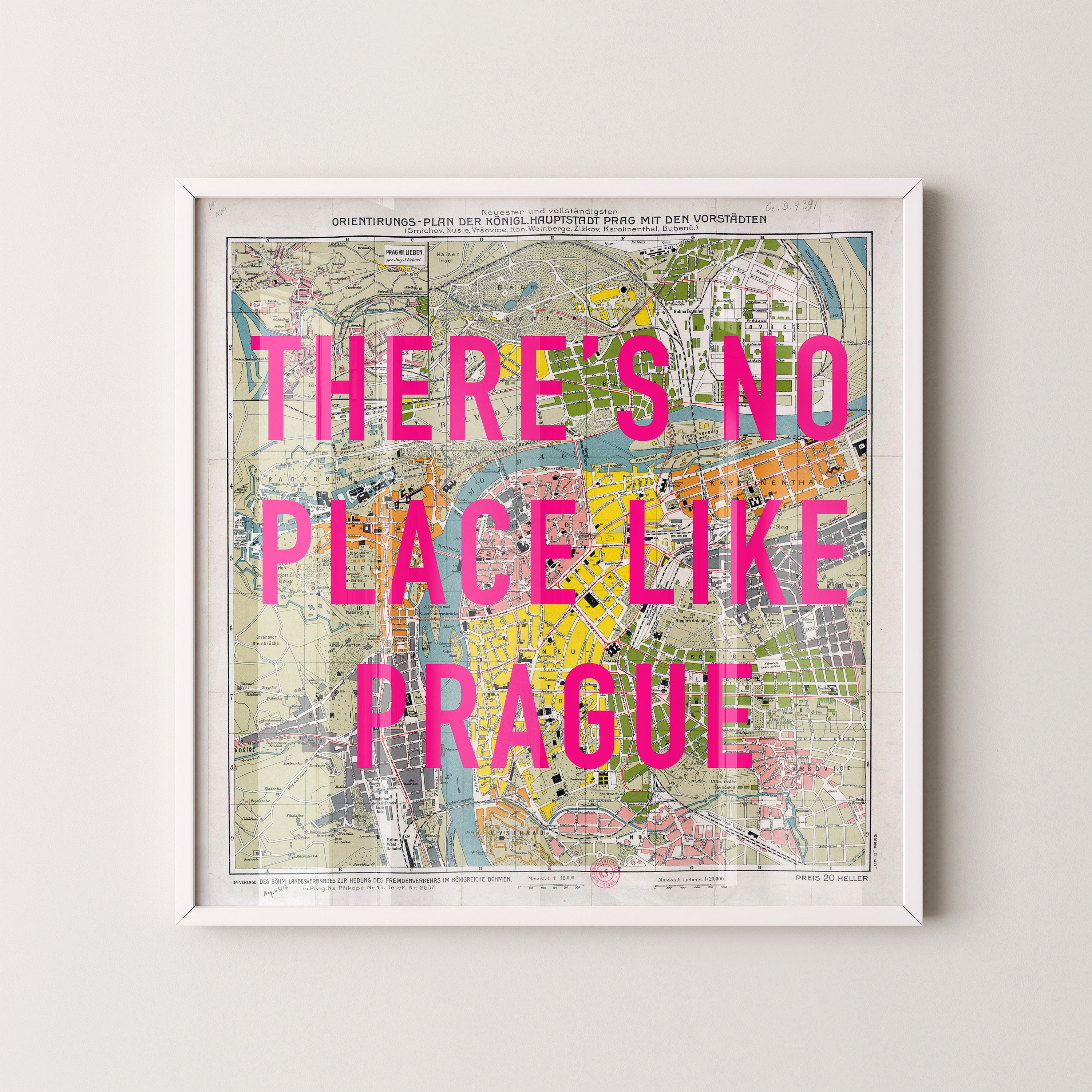 Prague Pop Art Map Print (square)