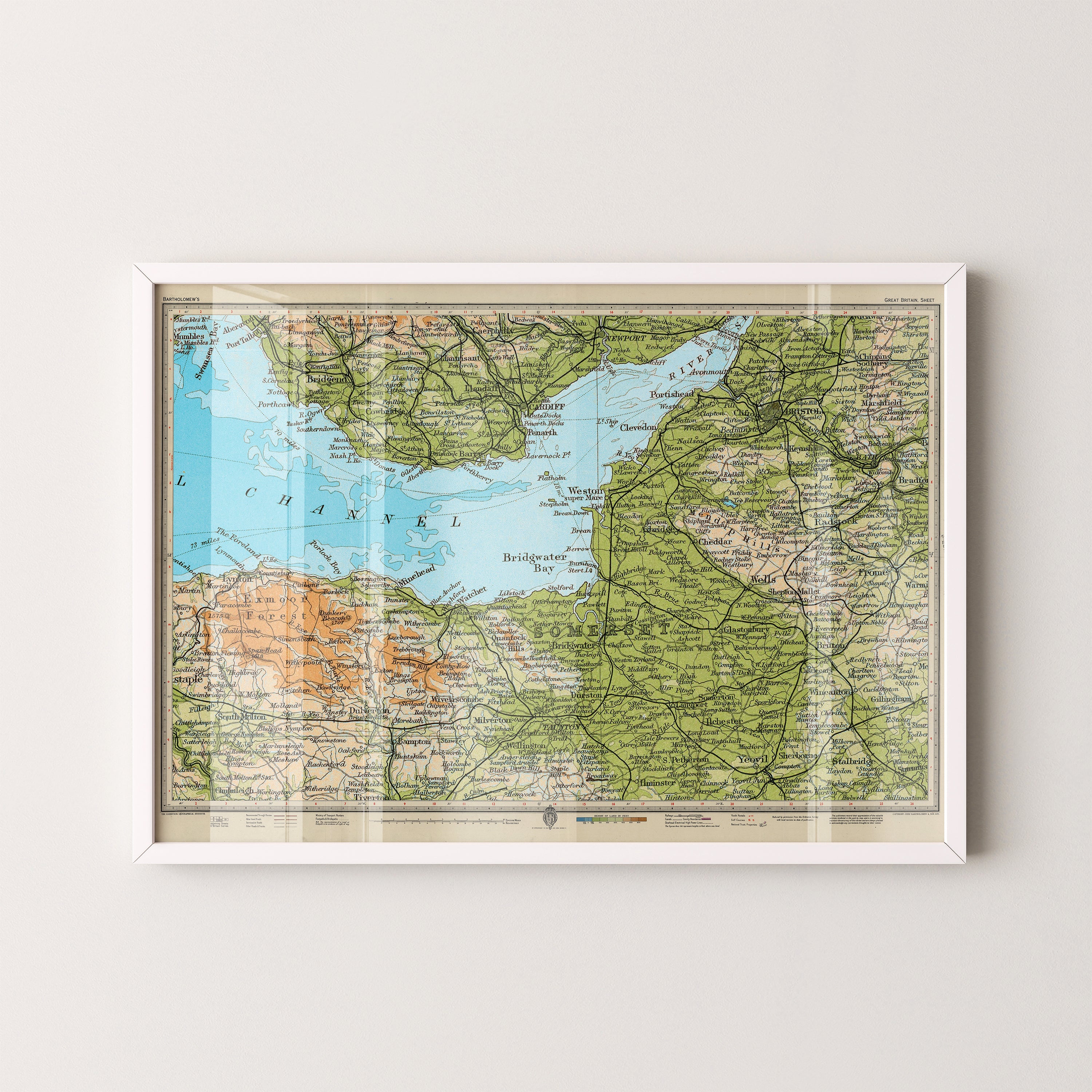 Somerset Pop Art Map Print (landscape)