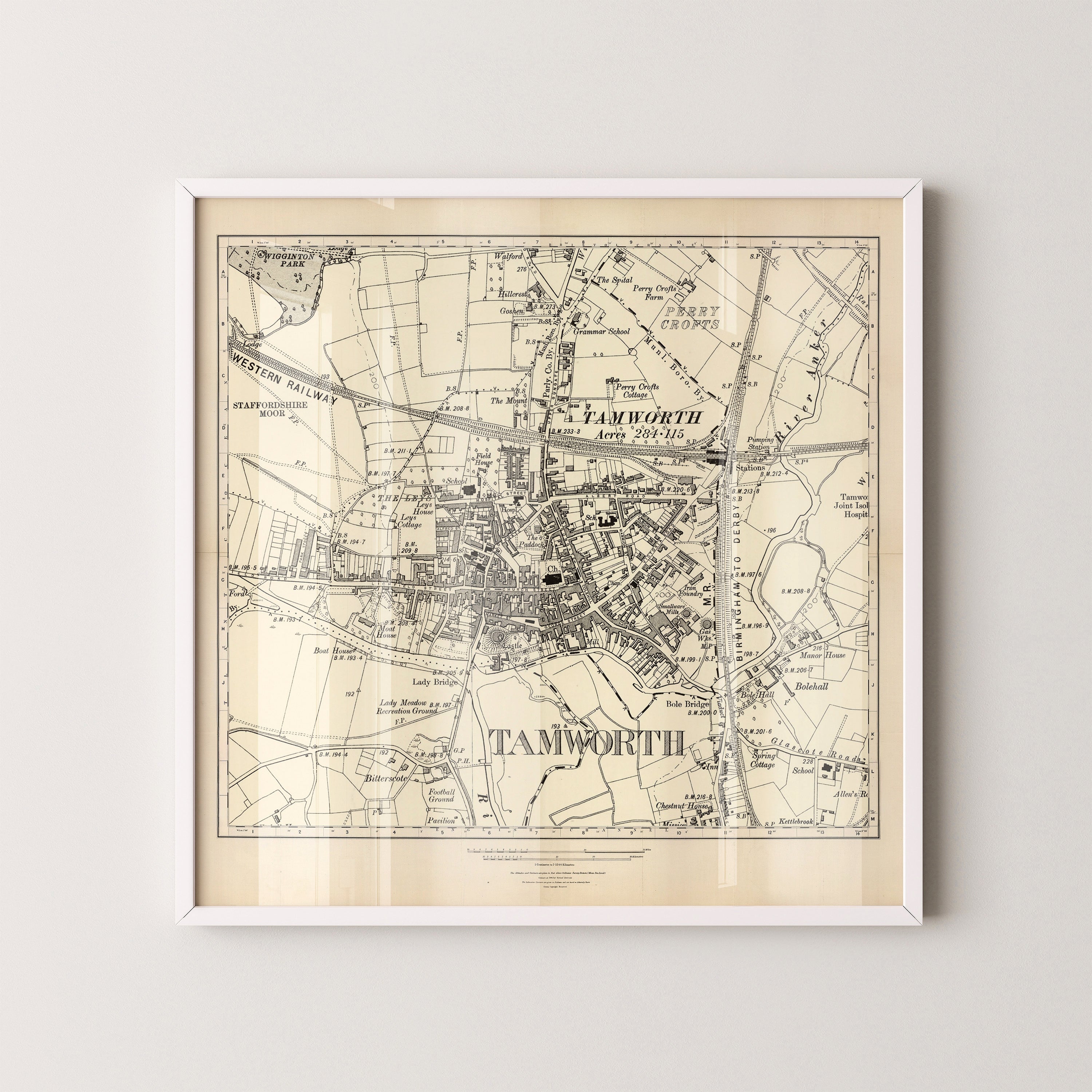 Tamworth Pop Art Map Print (square)