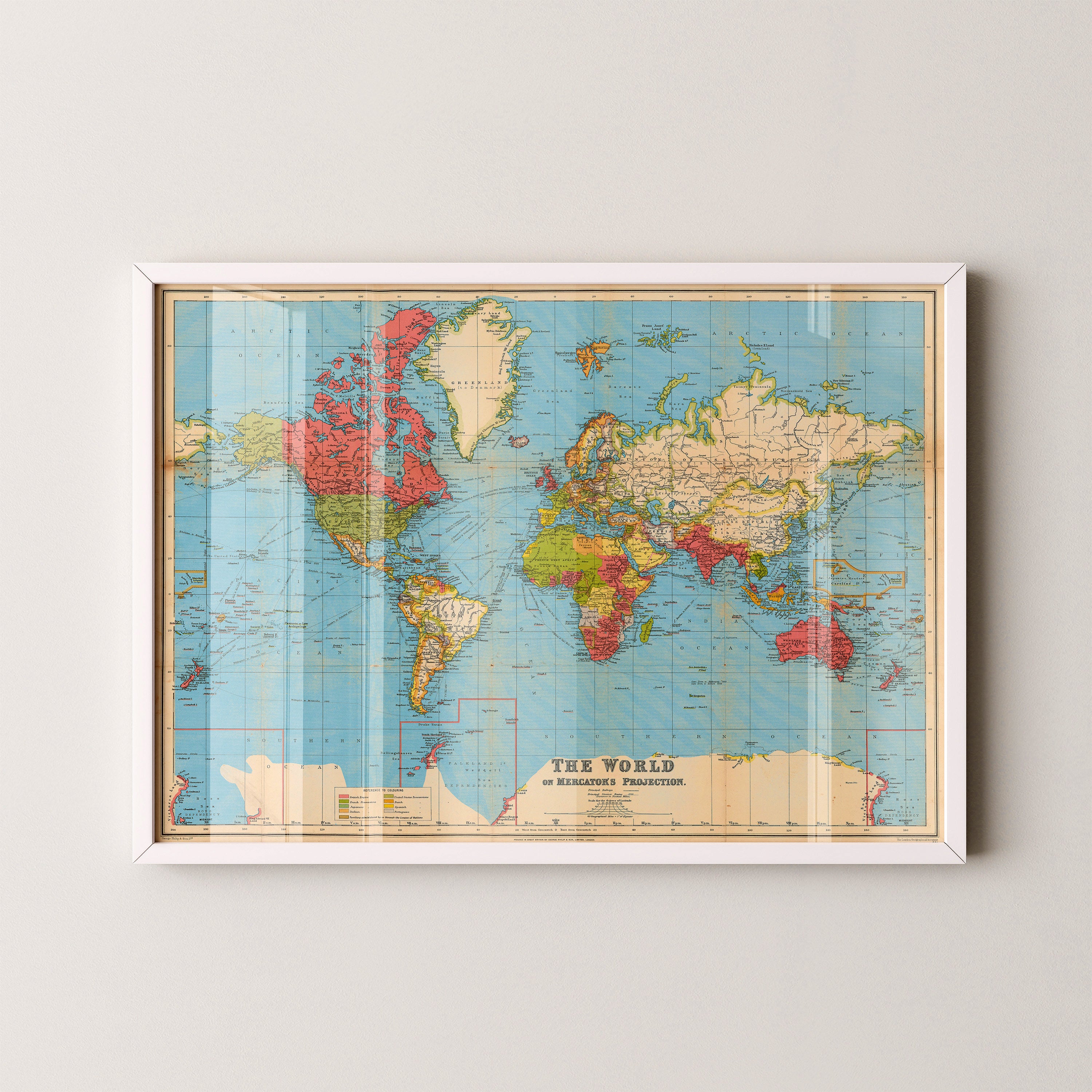 World Pop Art Map Print (landscape)