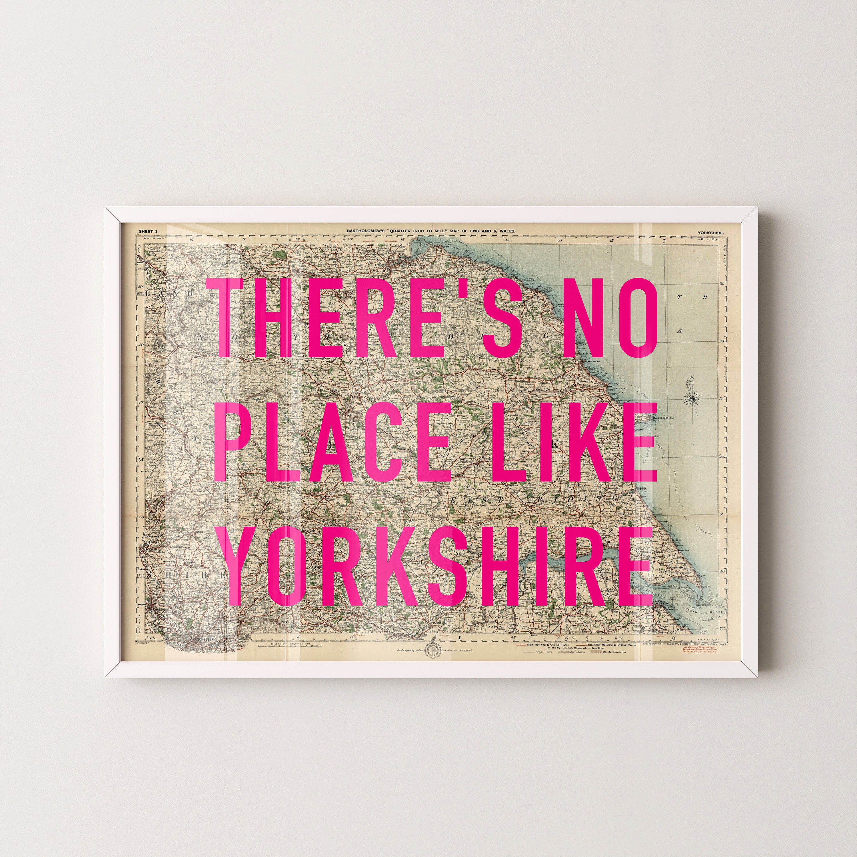 Yorkshire Pop Art Map Print (landscape)