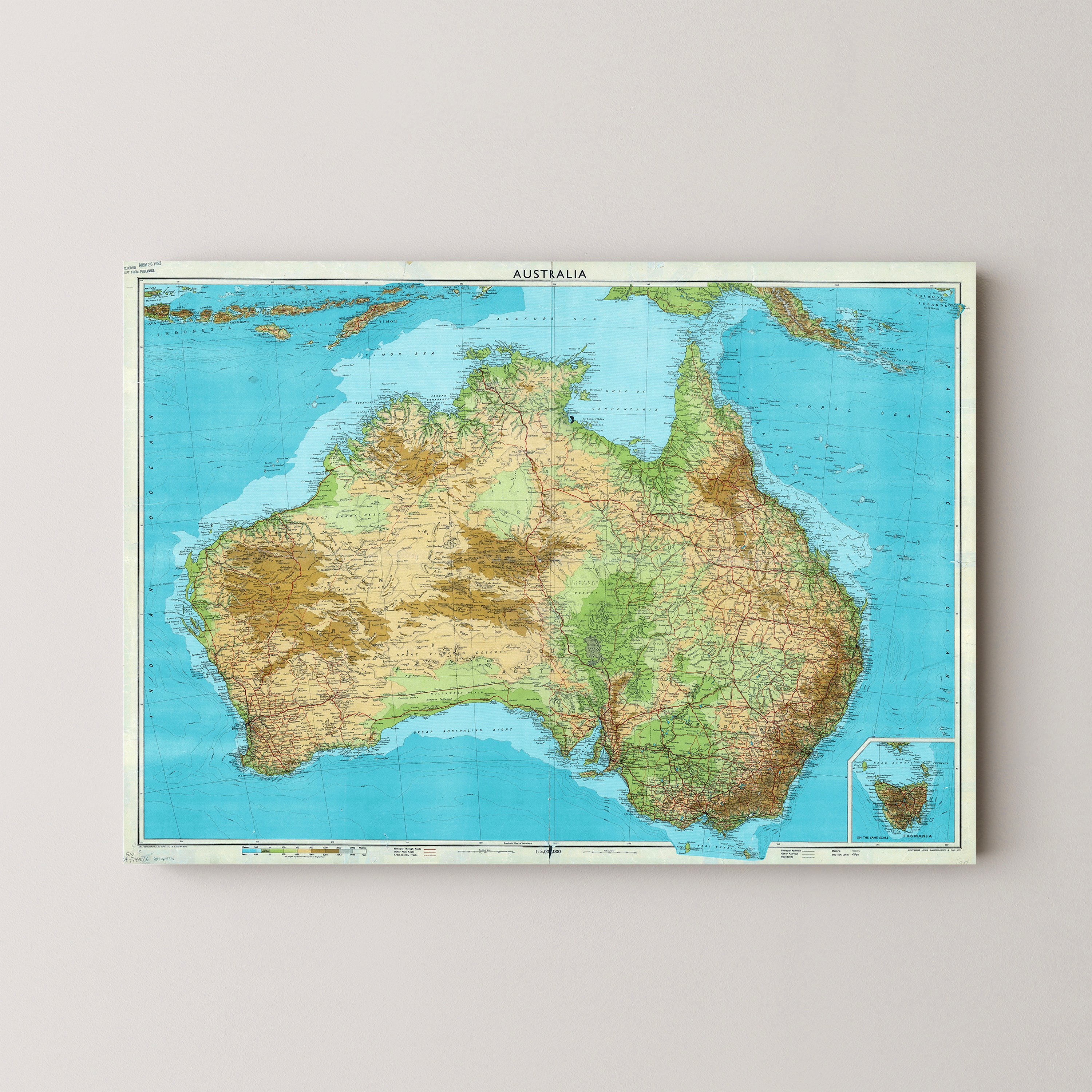 Australia Pop Art Map Print (landscape)