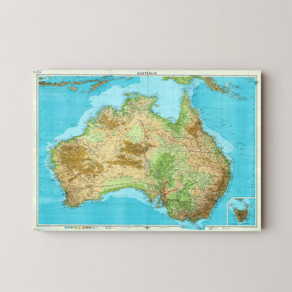 Australia Pop Art Map Print (landscape)
