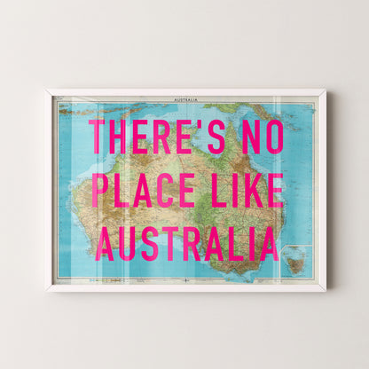 Australia Pop Art Map Print (landscape)